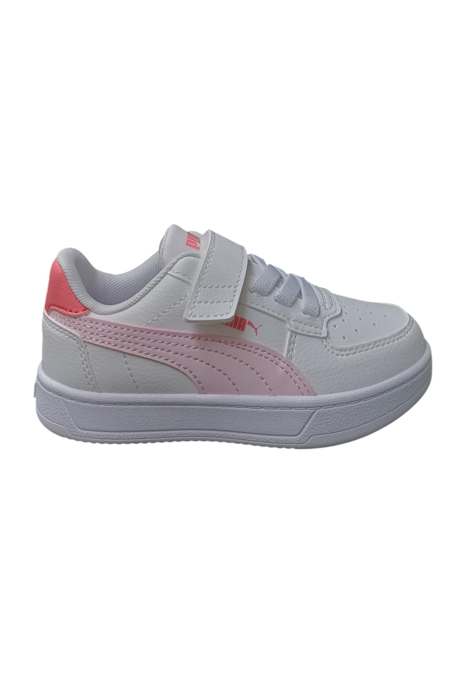 Scarpe sneakers Bambine e ragazze PUMA CAVEN  bianco-rosa laccio elastico e velcro - 6