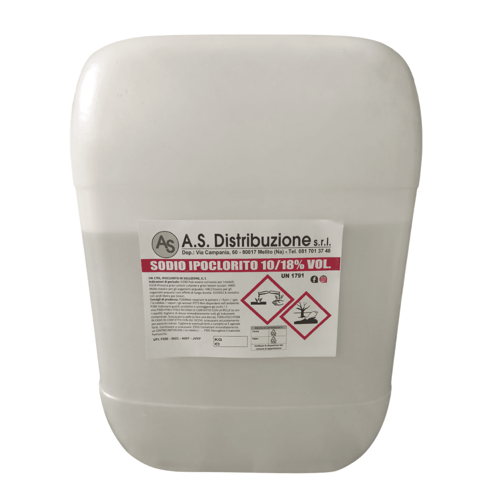 Cloro Liquido per Piscine Confezione 25 Kg Cloro Ipoclorito Di Sodio 18% Sanificante Disinfettante Battericida per Manutenzione Acqua Delle Piscine in Cloro Tech Service - Melito di Napoli, commercioVirtuoso.it