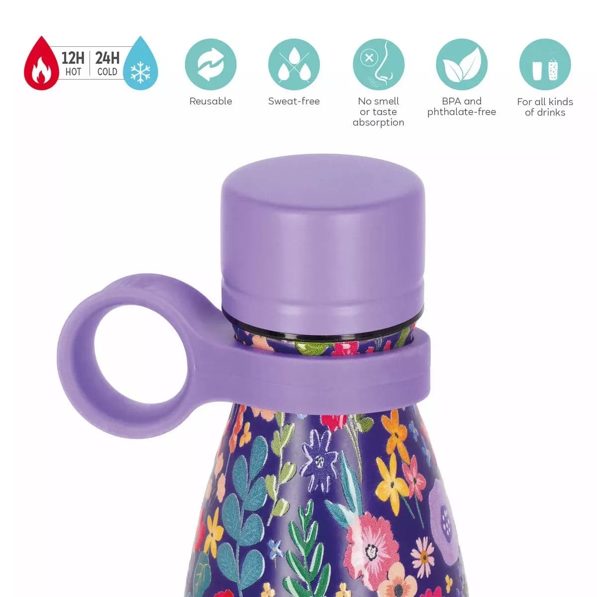 Bottiglia Termica 500 ml - Flowers - Hot & Cold in Bilance Cartoleria Deja Vu - Crotone, commercioVirtuoso.it