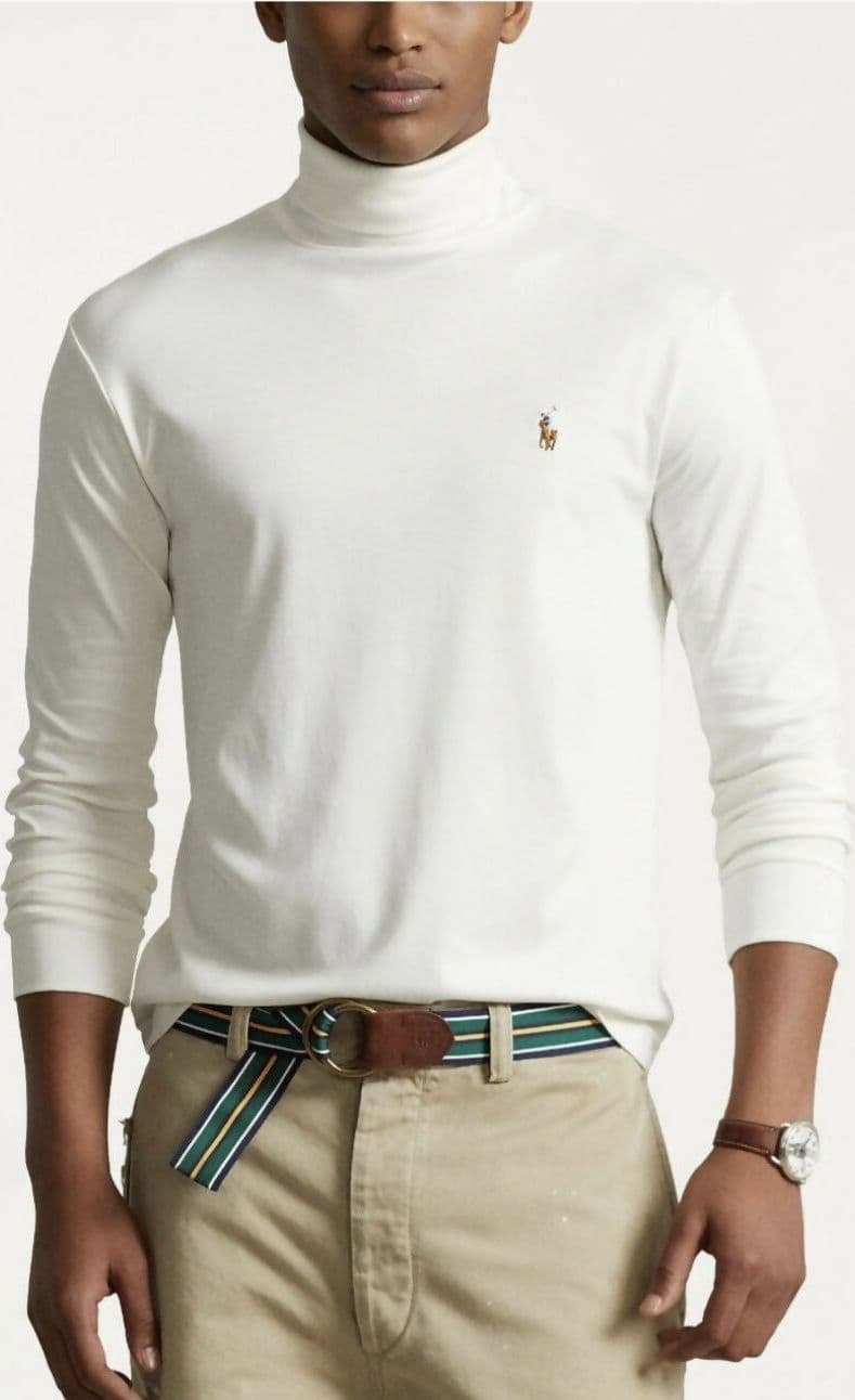 Polo Ralph Lauren Dolcevita Uomo in cotone SOFT COTTON ROLL NECK - Maglietta a manica lunga in Pullover senza maniche e gilet fatti a maglia Euforia - Bronte, commercioVirtuoso.it