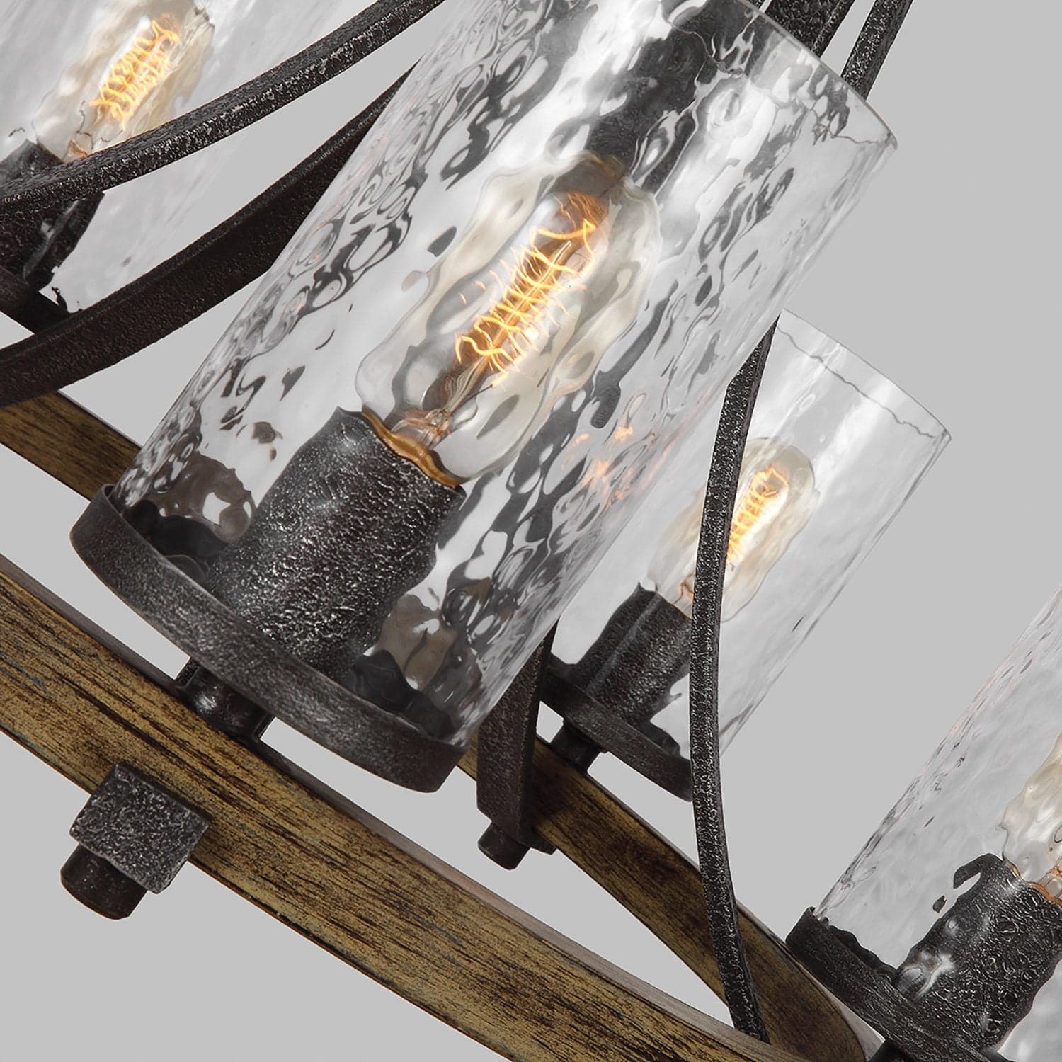 Lampadario Industrial Angelo Acciaio Anticato Metallo Vetro Grigio 5 Luci E27 in Lampade a sospensione LuceArt - Montecorvino Pugliano, commercioVirtuoso.it