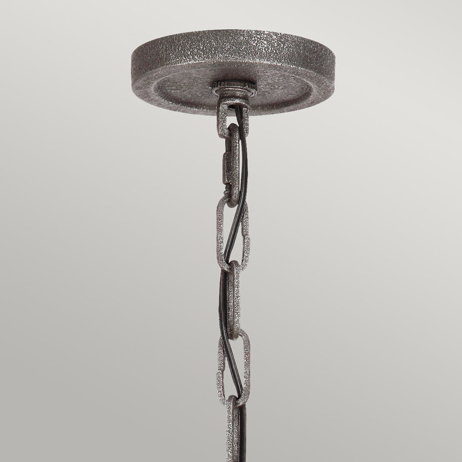 Lampadario Industrial Angelo Acciaio Anticato Metallo Vetro Grigio 6 Luci E27 in Lampade a sospensione LuceArt - Montecorvino Pugliano, commercioVirtuoso.it