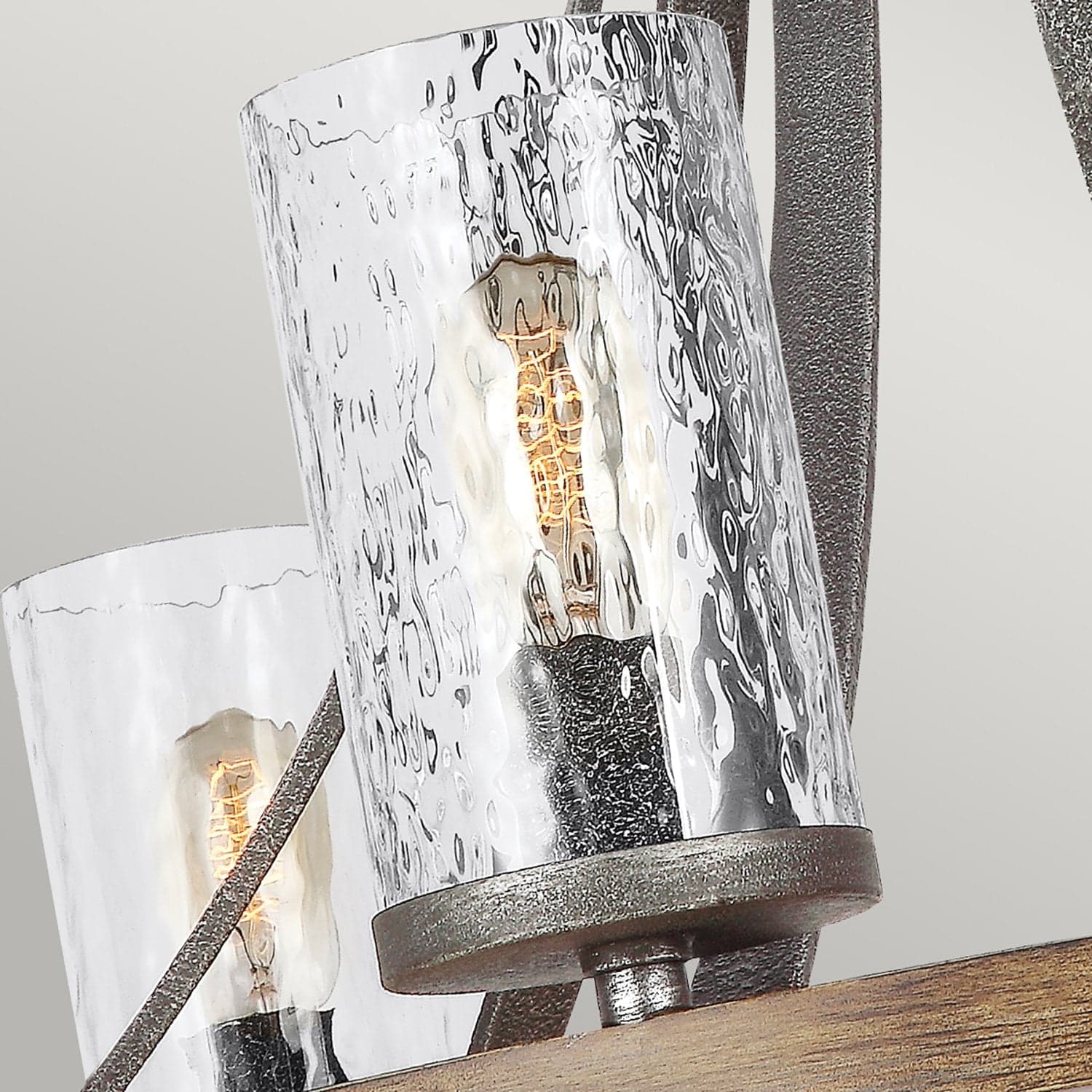 Lampadario Industrial Angelo Acciaio Anticato Metallo Vetro Grigio 6 Luci E27 in Lampade a sospensione LuceArt - Montecorvino Pugliano, commercioVirtuoso.it