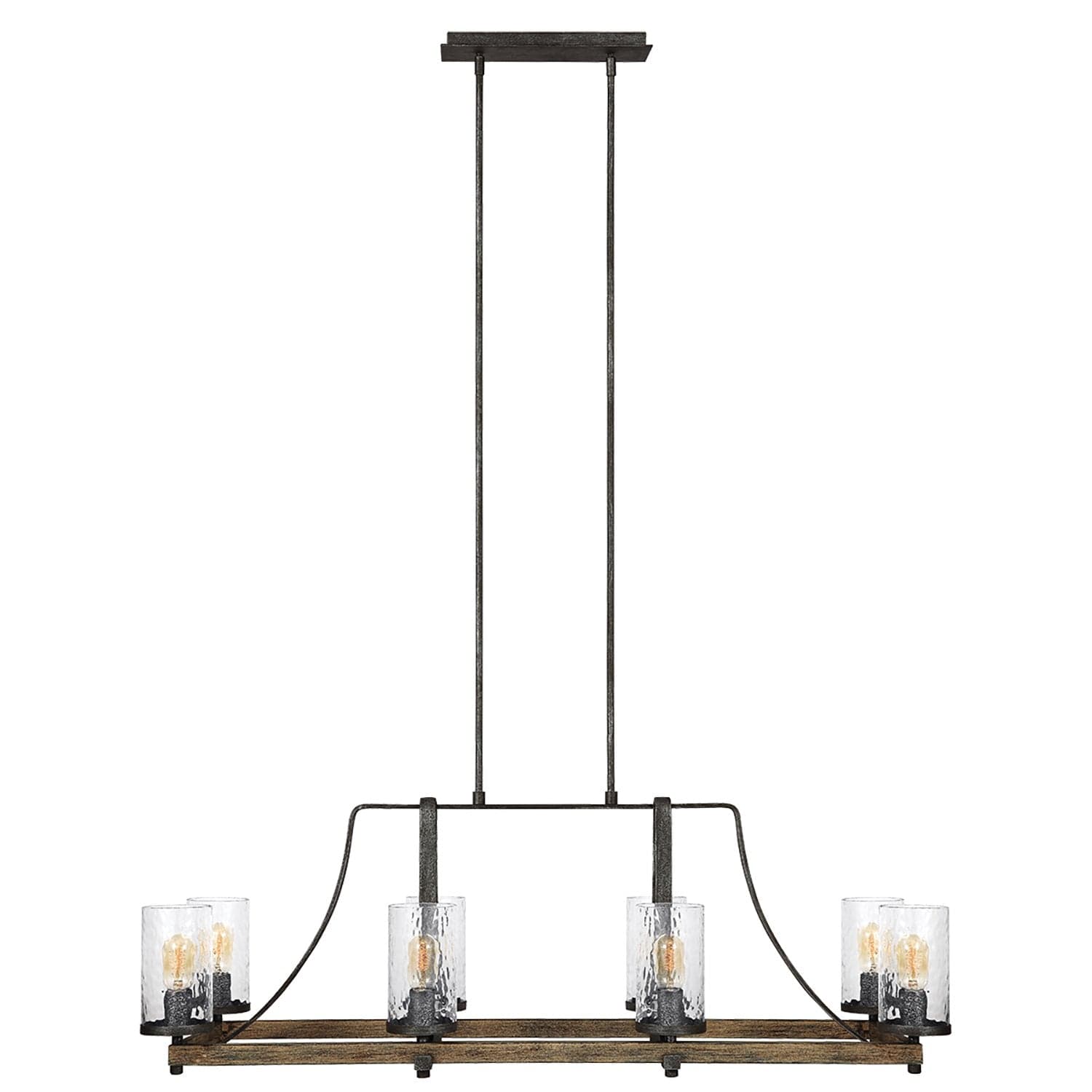 Lampadario Industrial Angelo Acciaio Anticato Metallo Vetro Grigio 8 Luci E27 in Lampade a sospensione LuceArt - Montecorvino Pugliano, commercioVirtuoso.it
