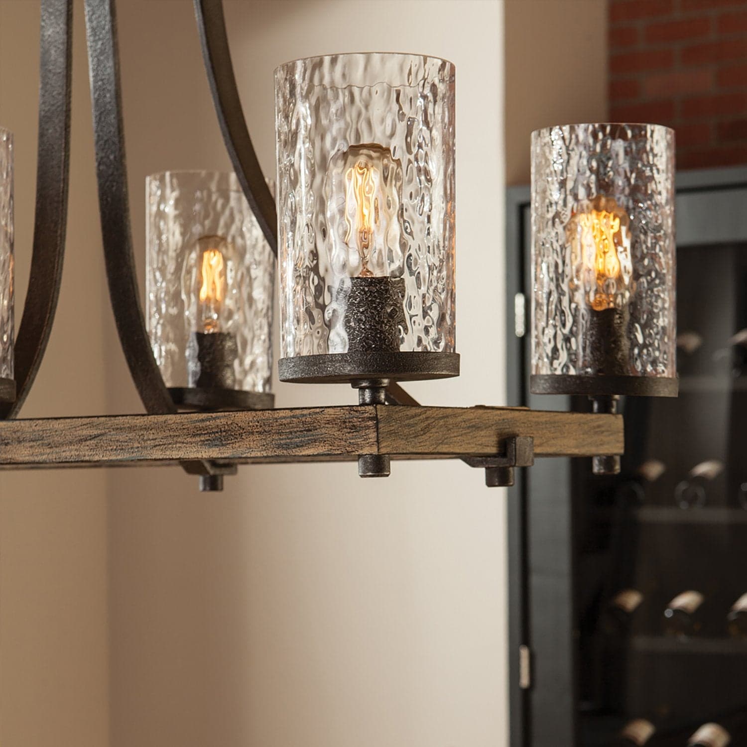 Lampadario Industrial Angelo Acciaio Anticato Metallo Vetro Grigio 8 Luci E27 in Lampade a sospensione LuceArt - Montecorvino Pugliano, commercioVirtuoso.it