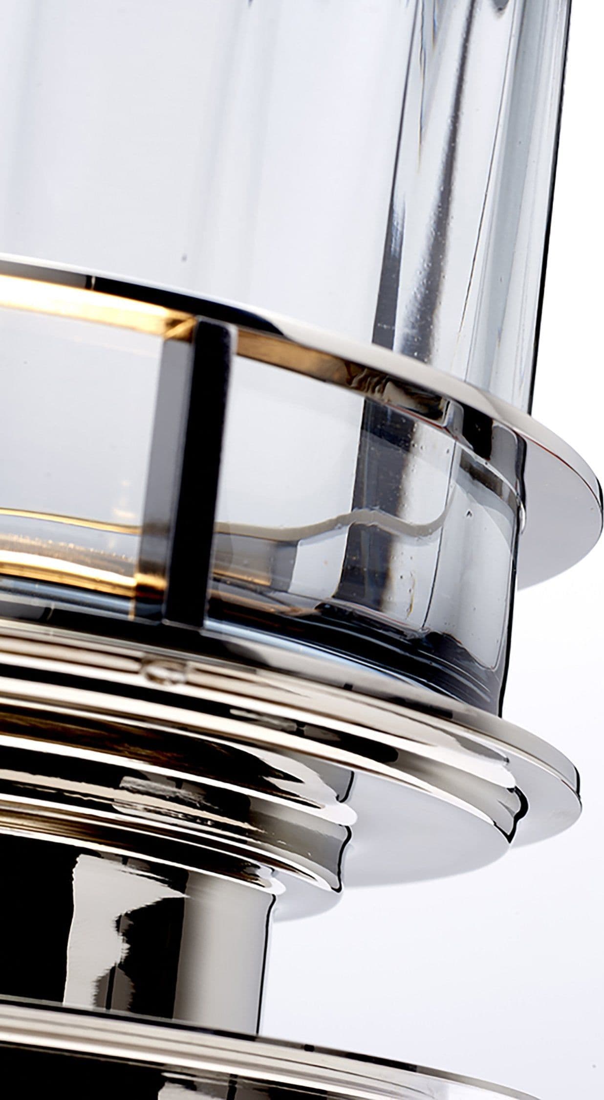 Abatjour Contemporanea Arno In Acciaio Nichel Lucido Vetro 1 Luce Gx53 9W in Lampade da tavolo e abat-jour LuceArt - Montecorvino Pugliano, commercioVirtuoso.it