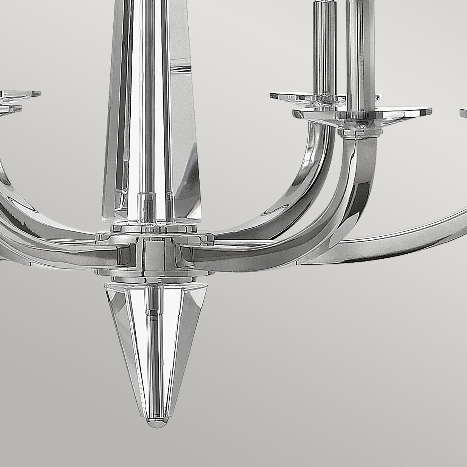Lampadario Industrial Nordico Ascher Acciaio Nichel Lucido Cristallo 6 Luci E14 in Lampade a sospensione LuceArt - Montecorvino Pugliano, commercioVirtuoso.it