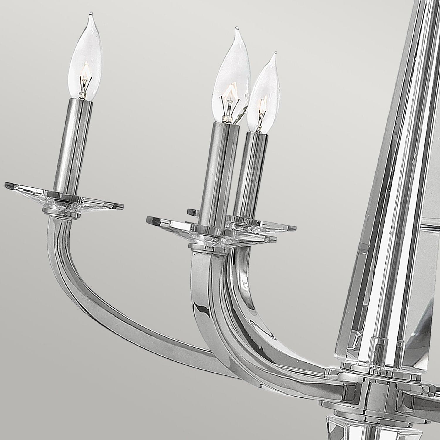 Lampadario Industrial Nordico Ascher Acciaio Nichel Lucido Cristallo 6 Luci E14 in Lampade a sospensione LuceArt - Montecorvino Pugliano, commercioVirtuoso.it