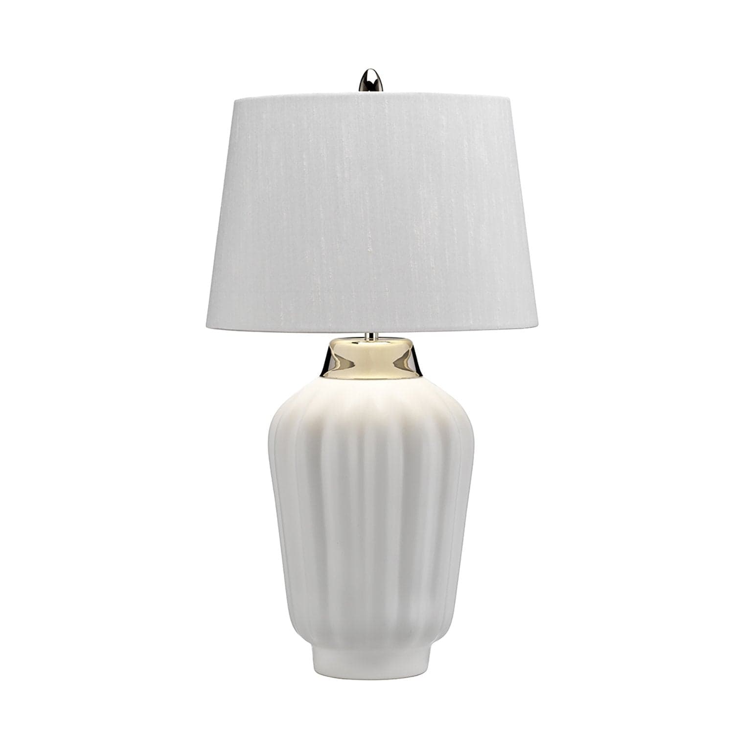 Lampada Da Scrivania Contemporanea Bexley Porcellana Bianco Nichel 1 Luce E27 in Lampade da lavoro LuceArt - Montecorvino Pugliano, commercioVirtuoso.it