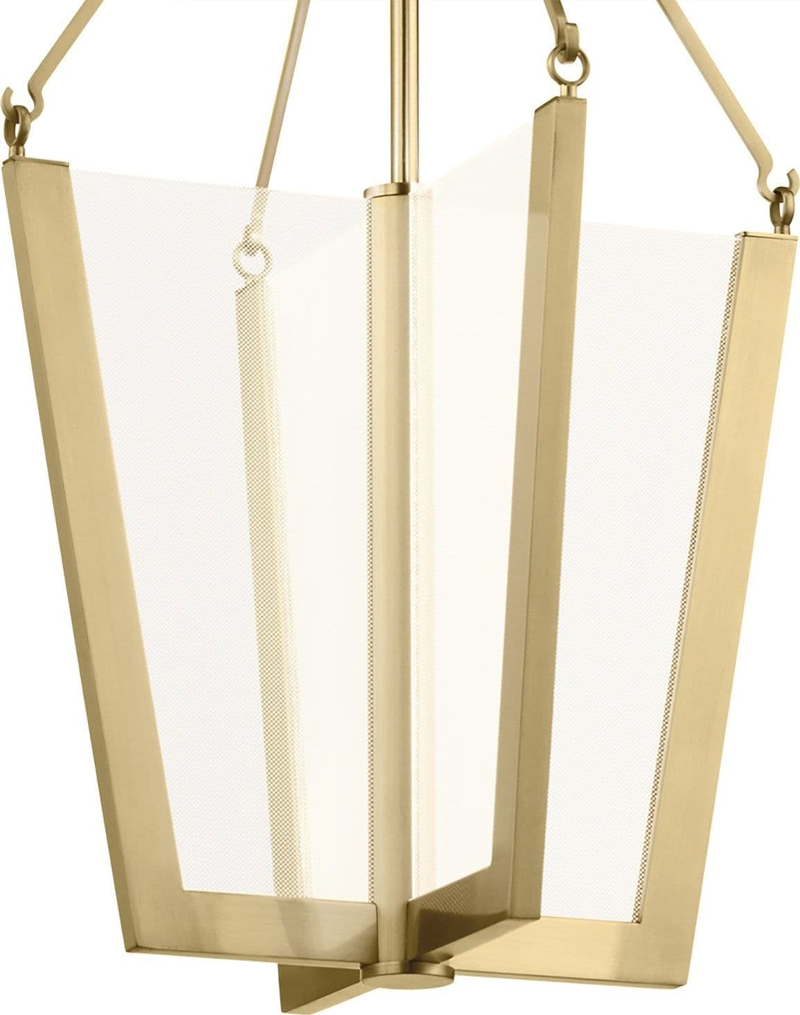 Lampadario Industrial Nordico Calters Alluminio Oro Champagne Led 49W 3000K in Lampade a sospensione LuceArt - Montecorvino Pugliano, commercioVirtuoso.it