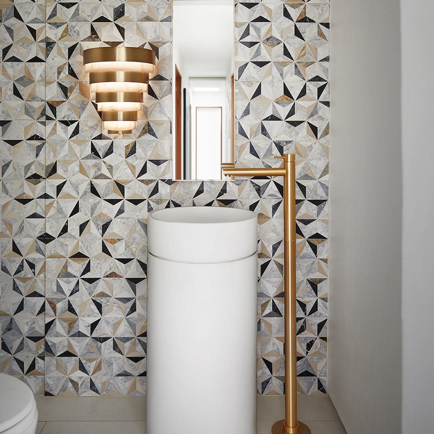 Applique Contemporanea Echelon Acciaio Ottone Antico Led 12W 3000K 1080Lm in Applique LuceArt - Montecorvino Pugliano, commercioVirtuoso.it