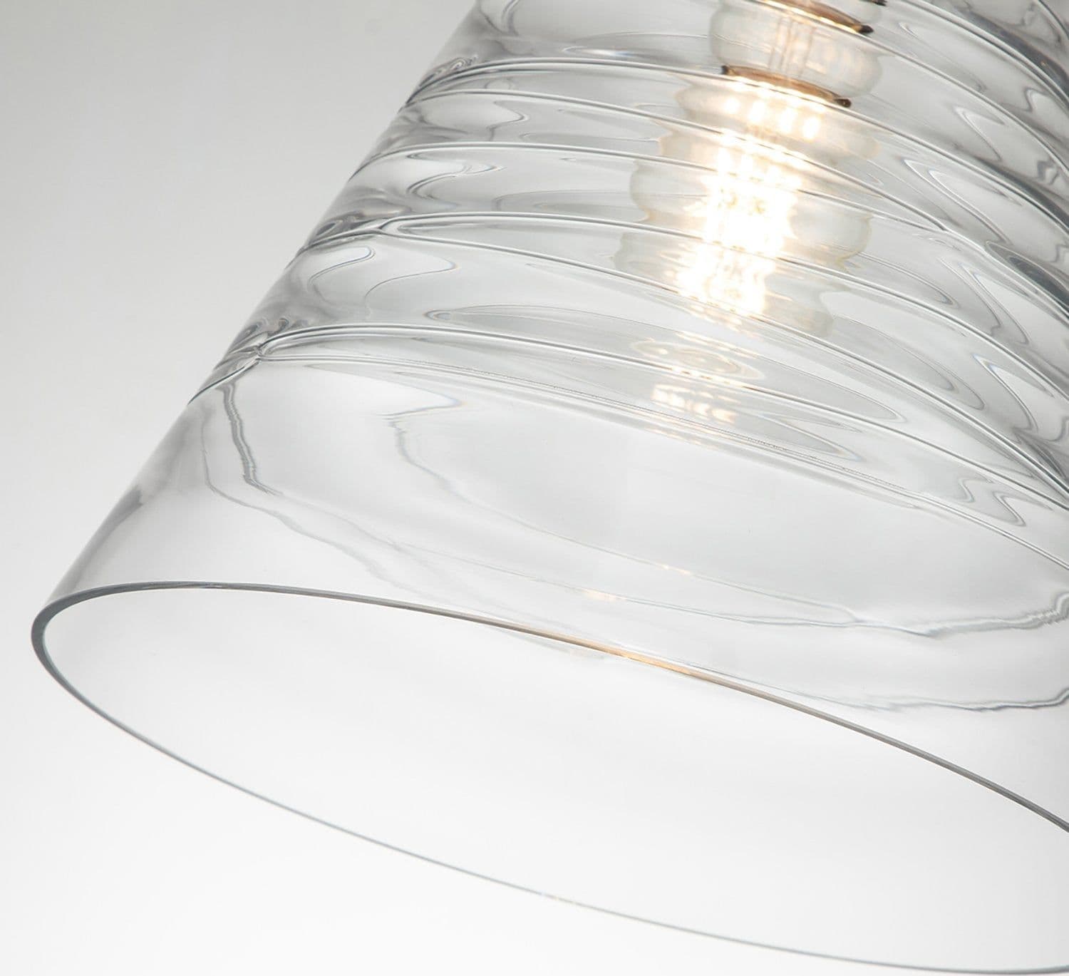 Sospensione Contemporanea Elmore Acciaio Cromo Lucido Vetro 1 Luce E27 in Lampade a sospensione LuceArt - Montecorvino Pugliano, commercioVirtuoso.it