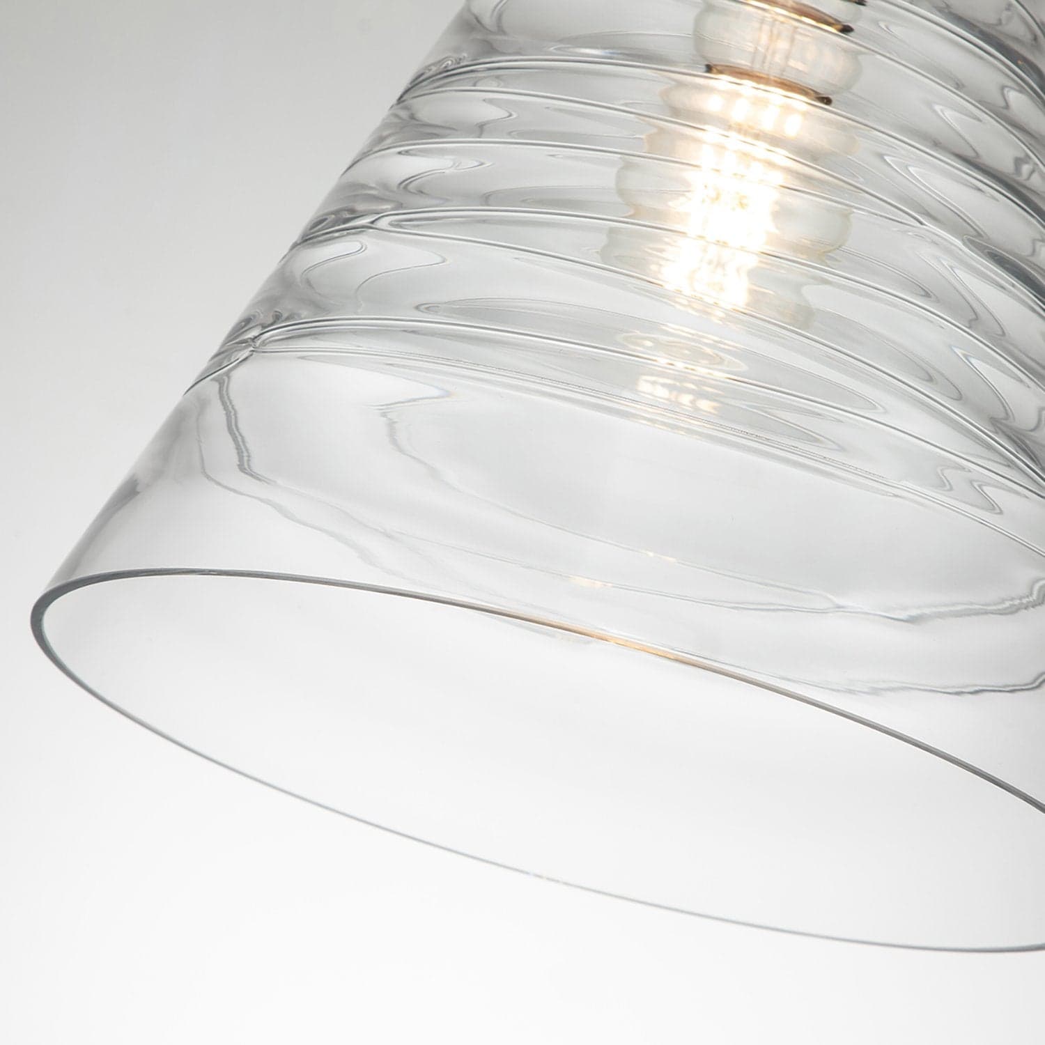 Sospensione Contemporanea Elmore Acciaio Cromo Lucido Vetro 1 Luce E27 in Lampade a sospensione LuceArt - Montecorvino Pugliano, commercioVirtuoso.it