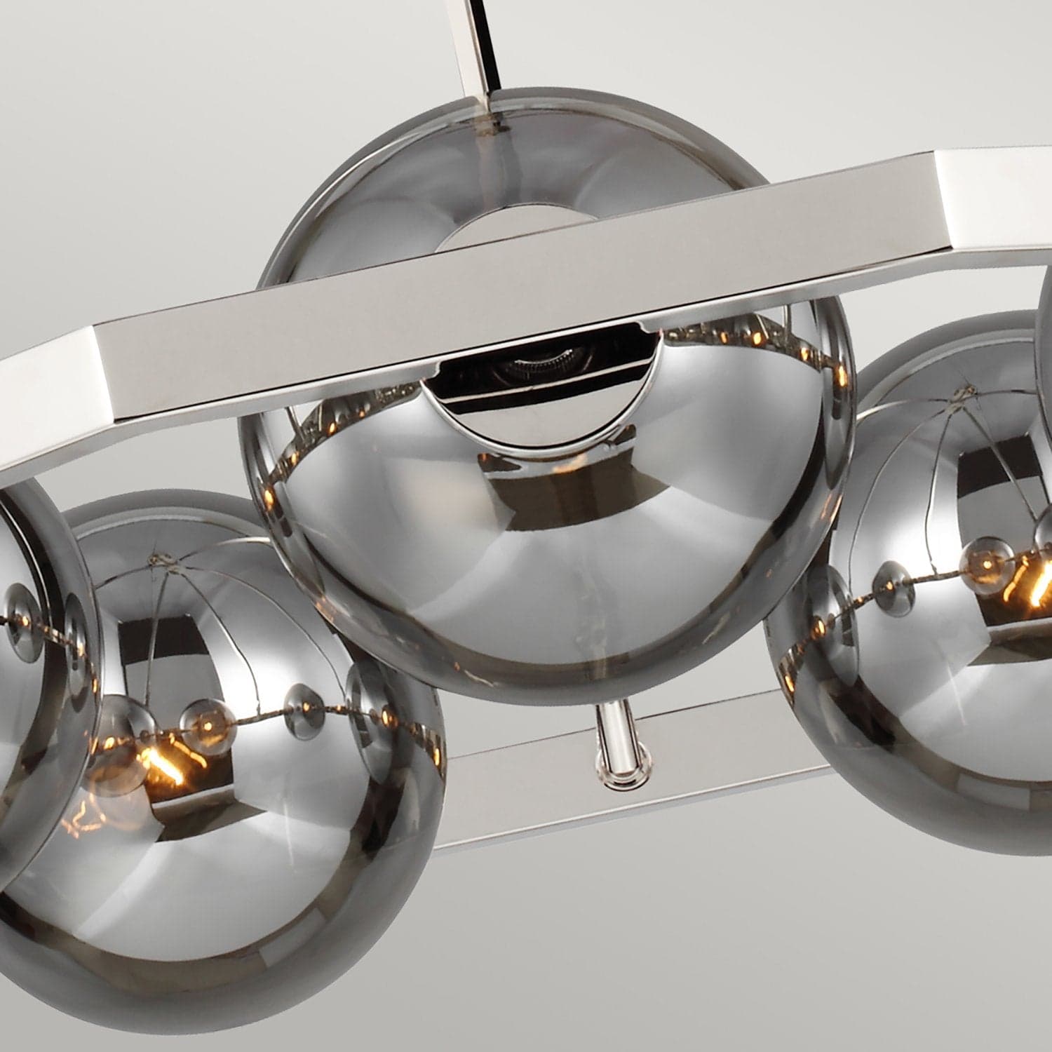 Lampadario Contemporaneo Harper Acciaio Nichel Lucido Vetro 5 Luci E14 in Lampadari LuceArt - Montecorvino Pugliano, commercioVirtuoso.it