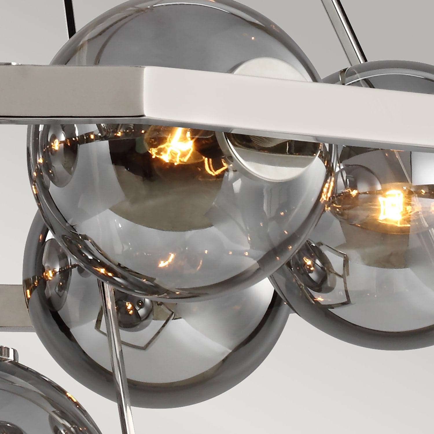 Lampadario Contemporaneo Harper Acciaio Nichel Lucido Vetro 7 Luci E14 in Lampadari LuceArt - Montecorvino Pugliano, commercioVirtuoso.it