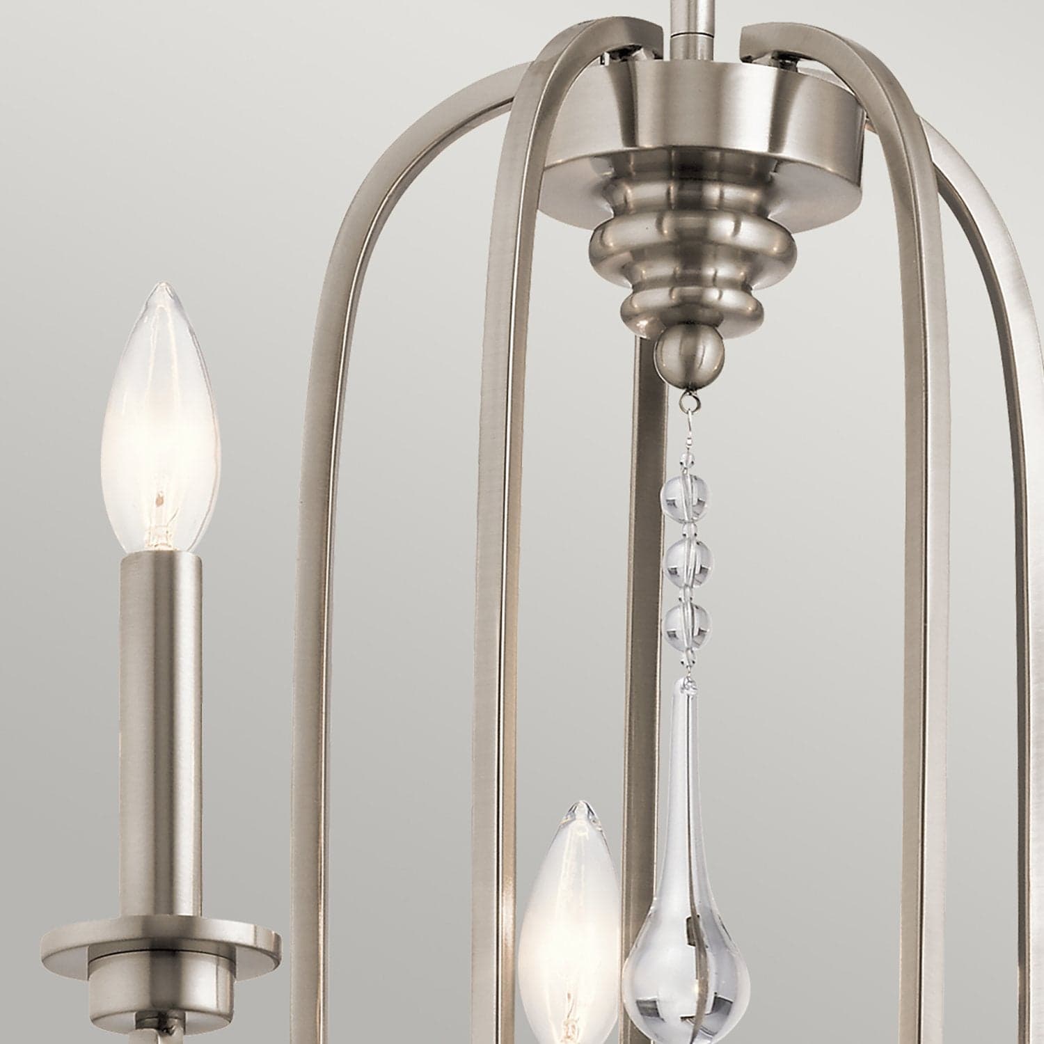 Lampadario Classico Karlee Acciaio Peltro Classico Cristallo 5 Luci E14 in Lampadari LuceArt - Montecorvino Pugliano, commercioVirtuoso.it