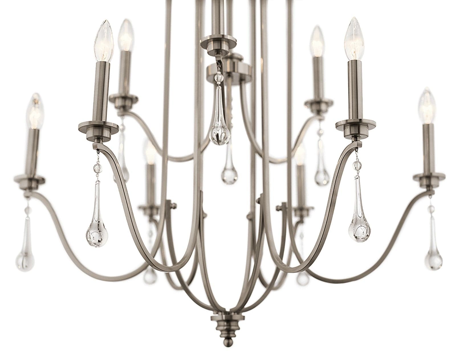 Lampadario Classico Karlee Acciaio Peltro Classico Cristallo 9 Luci E14 in Lampadari LuceArt - Montecorvino Pugliano, commercioVirtuoso.it