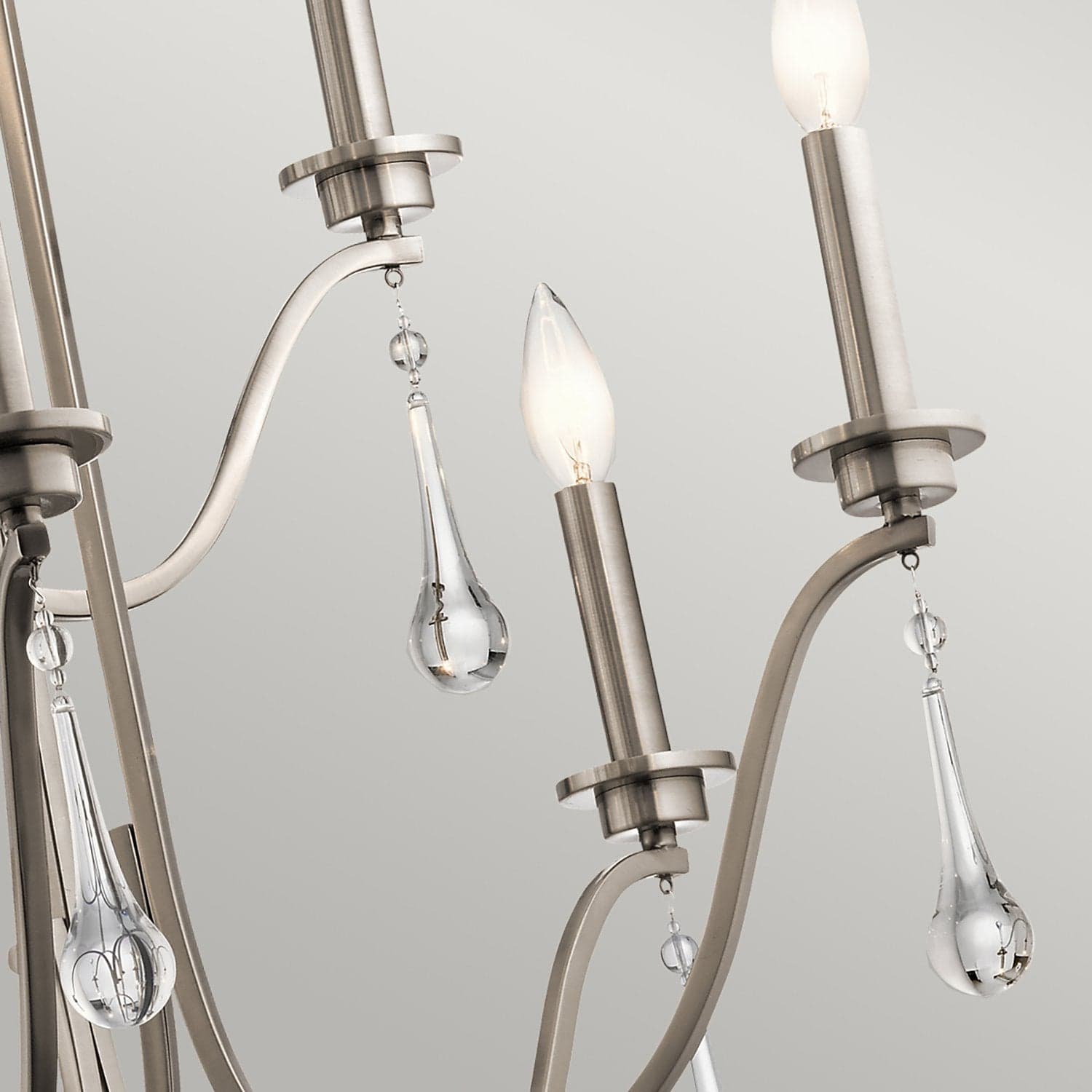 Lampadario Classico Karlee Acciaio Peltro Classico Cristallo 9 Luci E14 in Lampadari LuceArt - Montecorvino Pugliano, commercioVirtuoso.it