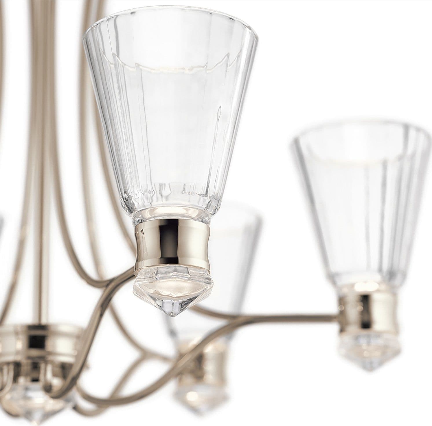 Lampadario Classico Kayva Acciaio Nichel Lucido Vetro Led 36W 3000K 2375Lm in Lampade a sospensione LuceArt - Montecorvino Pugliano, commercioVirtuoso.it