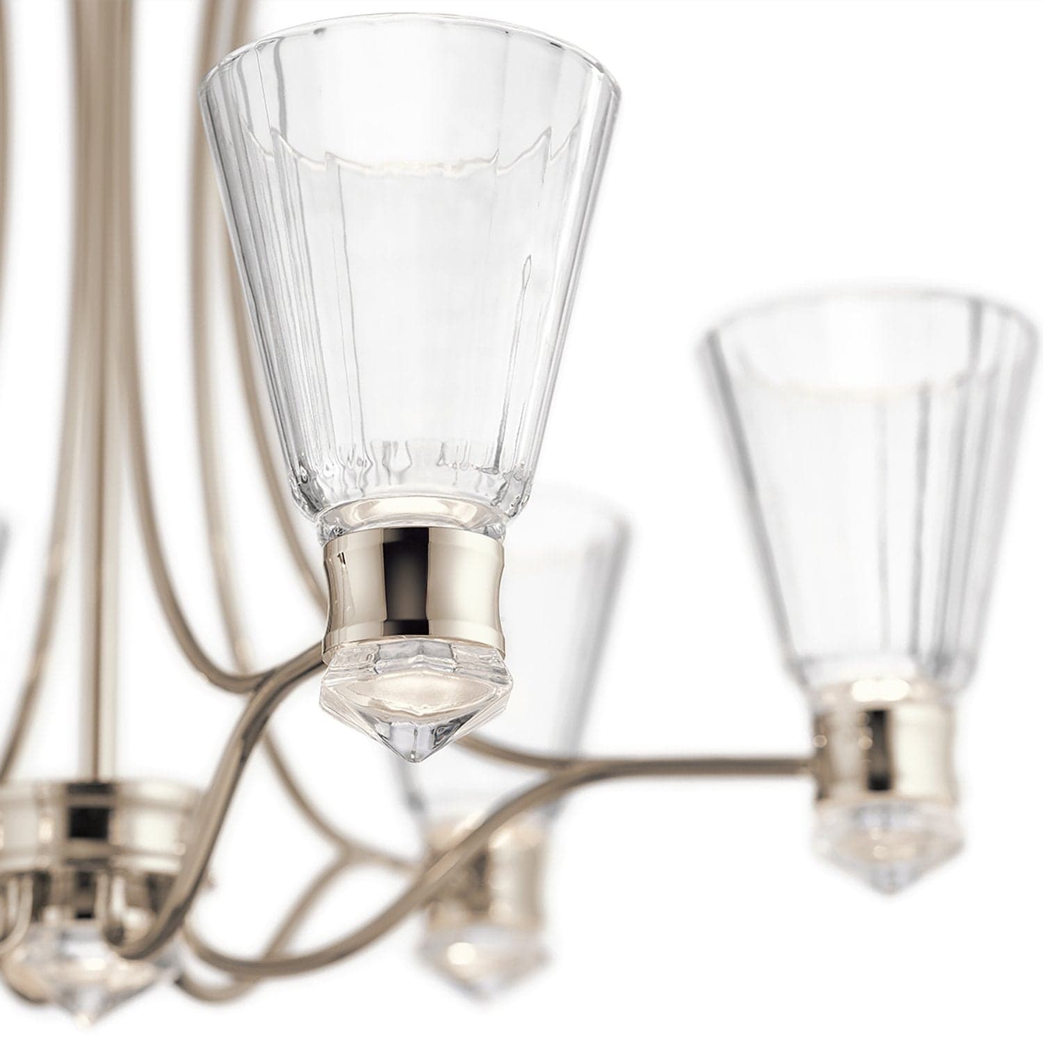 Lampadario Classico Kayva Acciaio Nichel Lucido Vetro Led 36W 3000K 2375Lm in Lampade a sospensione LuceArt - Montecorvino Pugliano, commercioVirtuoso.it