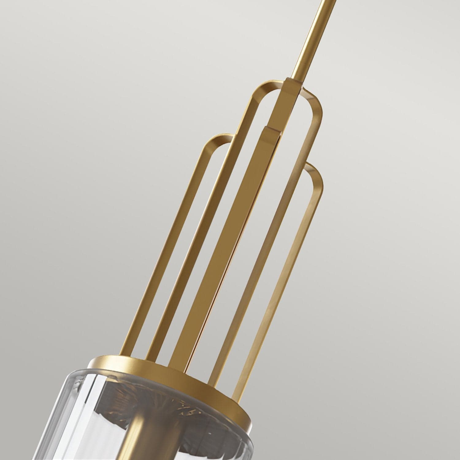 Sospensione Contemporanea Kimrose Acciaio Ottone Spazzolato Vetro 1 Luce E27 in Lampade a sospensione LuceArt - Montecorvino Pugliano, commercioVirtuoso.it