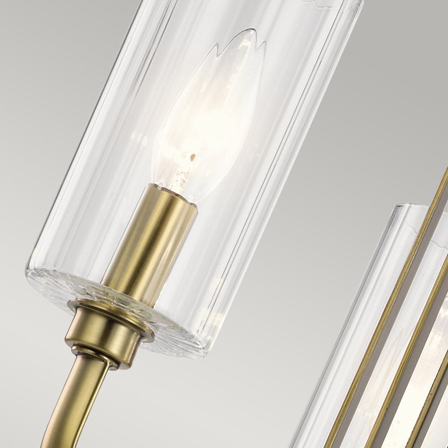 Lampadario Contemporaneo Kimrose Acciaio Ottone Spazzolato Vetro 3 Luci E14 in Lampade a sospensione LuceArt - Montecorvino Pugliano, commercioVirtuoso.it