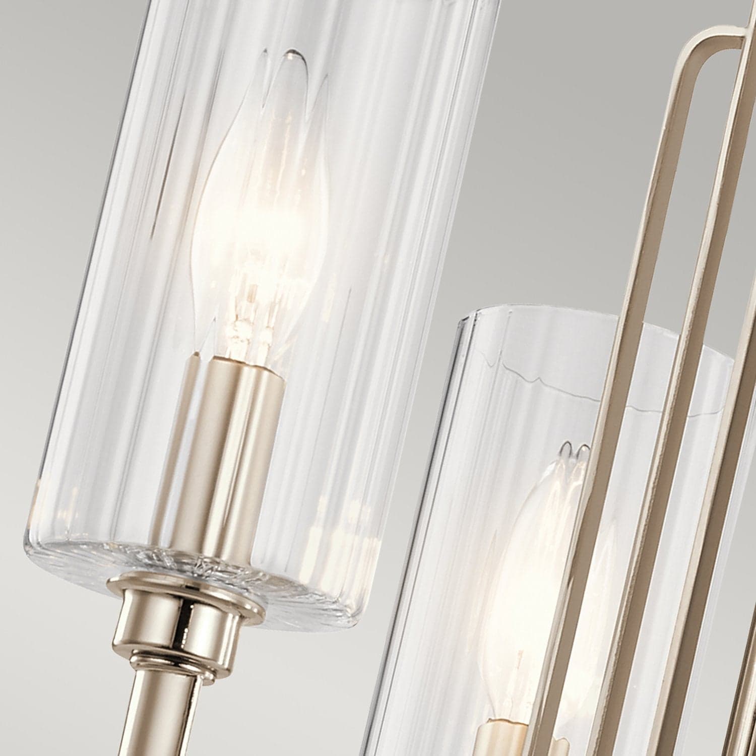 Lampadario Contemporaneo Kimrose Acciaio Nichel Lucido Vetro 3 Luci E14 in Lampadari LuceArt - Montecorvino Pugliano, commercioVirtuoso.it