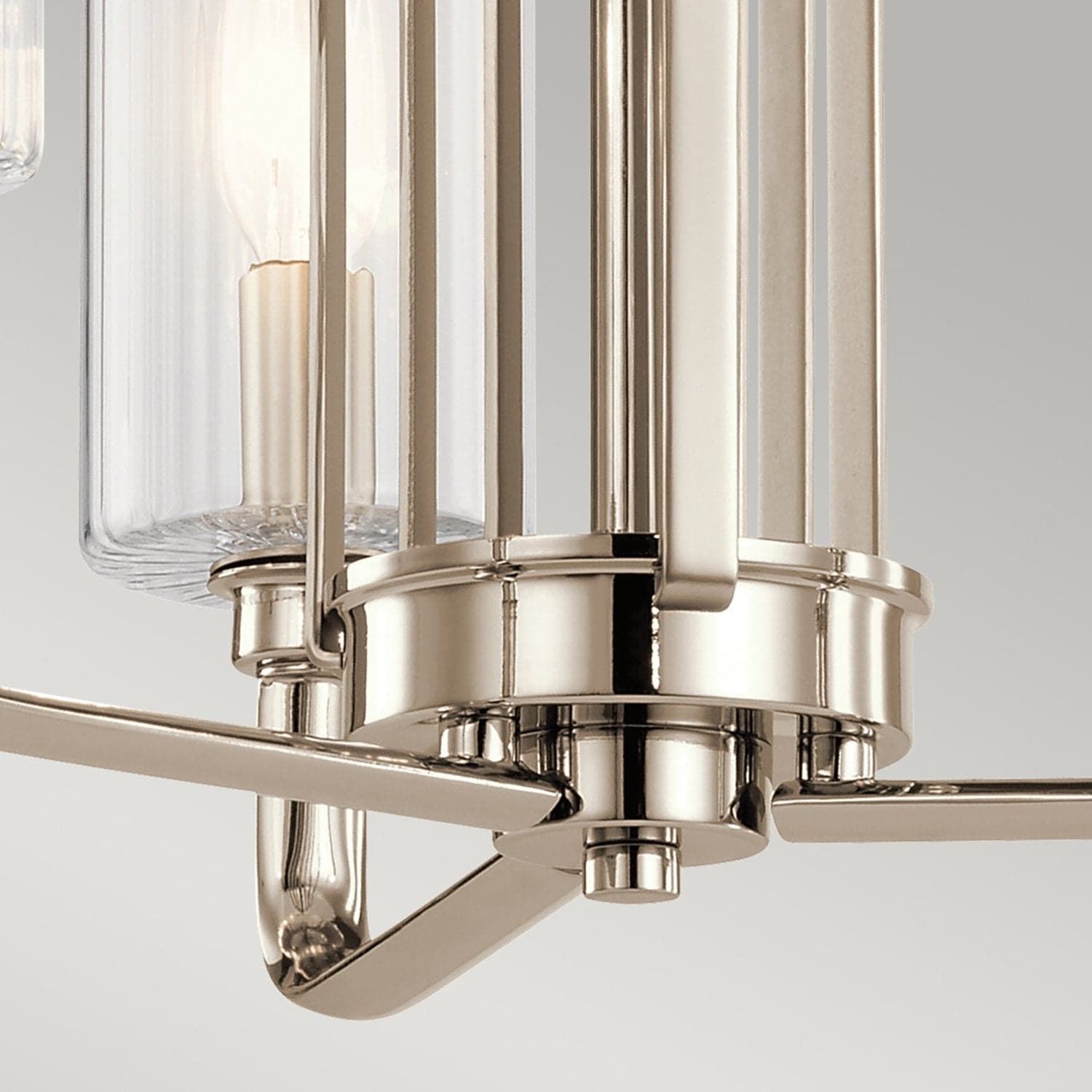 Lampadario Contemporaneo Kimrose Acciaio Nichel Lucido Vetro 3 Luci E14 in Lampadari LuceArt - Montecorvino Pugliano, commercioVirtuoso.it