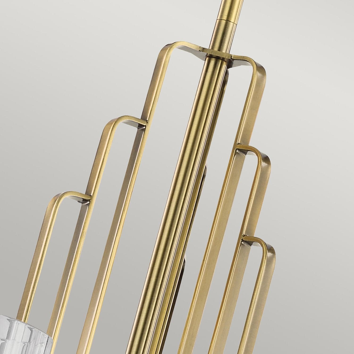 Lampadario Contemporaneo Kimrose Acciaio Ottone Spazzolato Vetro 6 Luci E14 in Lampade a sospensione LuceArt - Montecorvino Pugliano, commercioVirtuoso.it