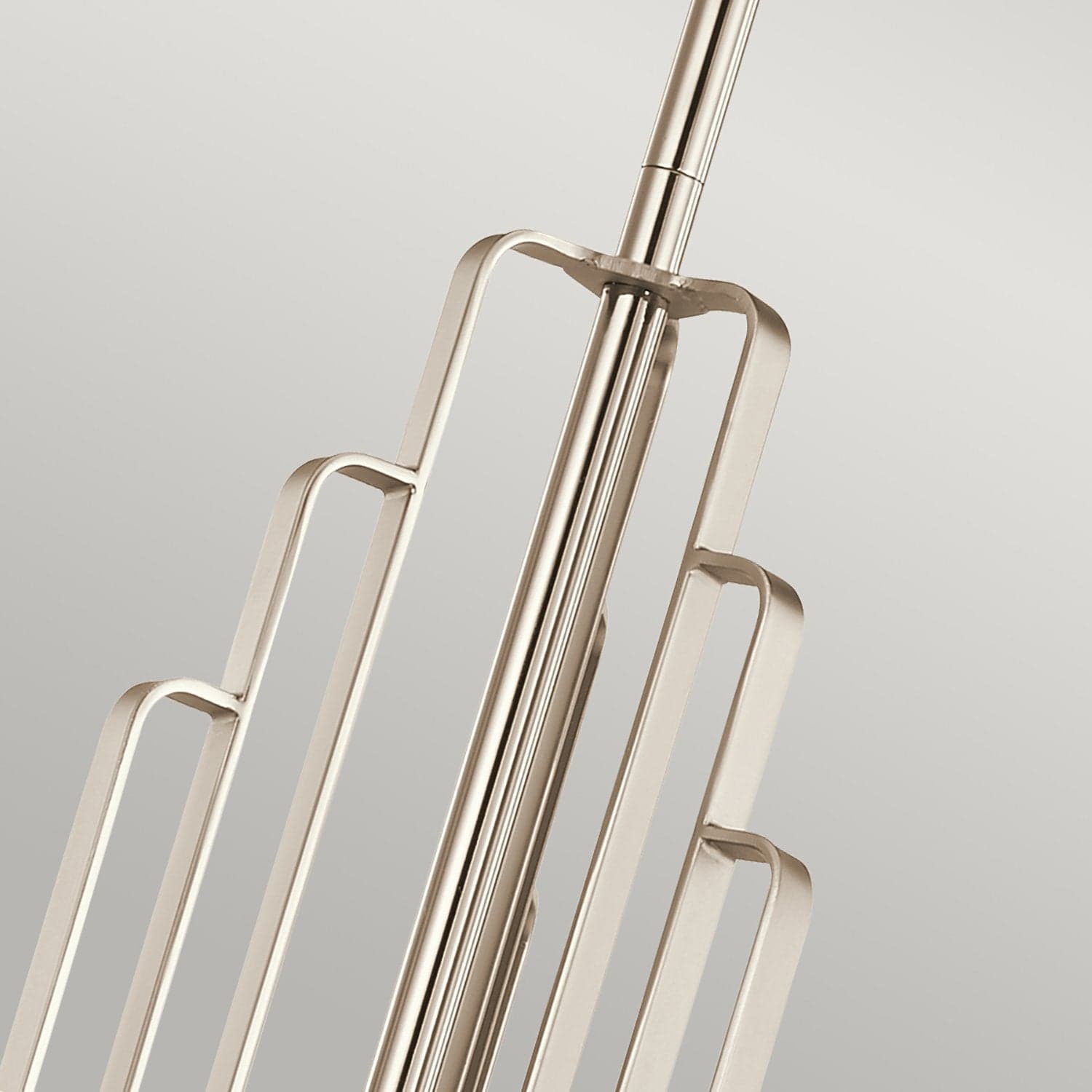 Lampadario Contemporaneo Kimrose Acciaio Nichel Lucido Vetro 6 Luci E14 in Lampadari LuceArt - Montecorvino Pugliano, commercioVirtuoso.it