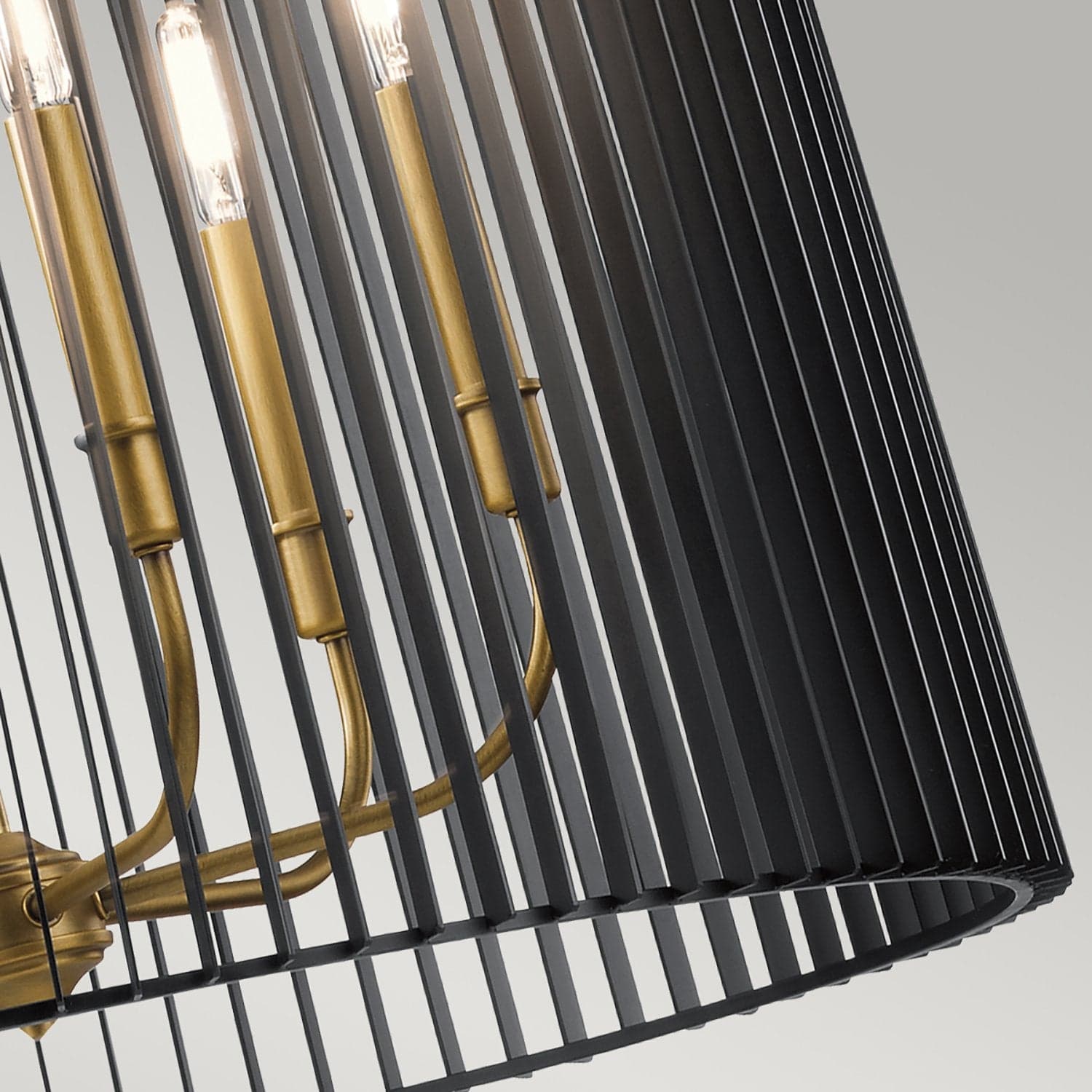 Lampadario Contemporaneo Linara Acciaio Nero Ottone Naturale Ottone 6 Luci E14 in Lampade a sospensione LuceArt - Montecorvino Pugliano, commercioVirtuoso.it