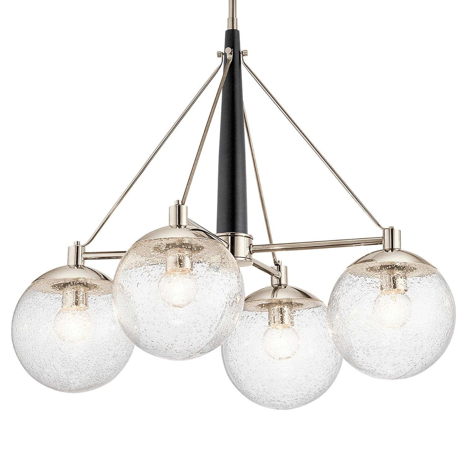 Lampadario Contemporaneo Marilyn Acciaio Nichel Lucido Vetro 4 Luci E27 in Lampadari LuceArt - Montecorvino Pugliano, commercioVirtuoso.it