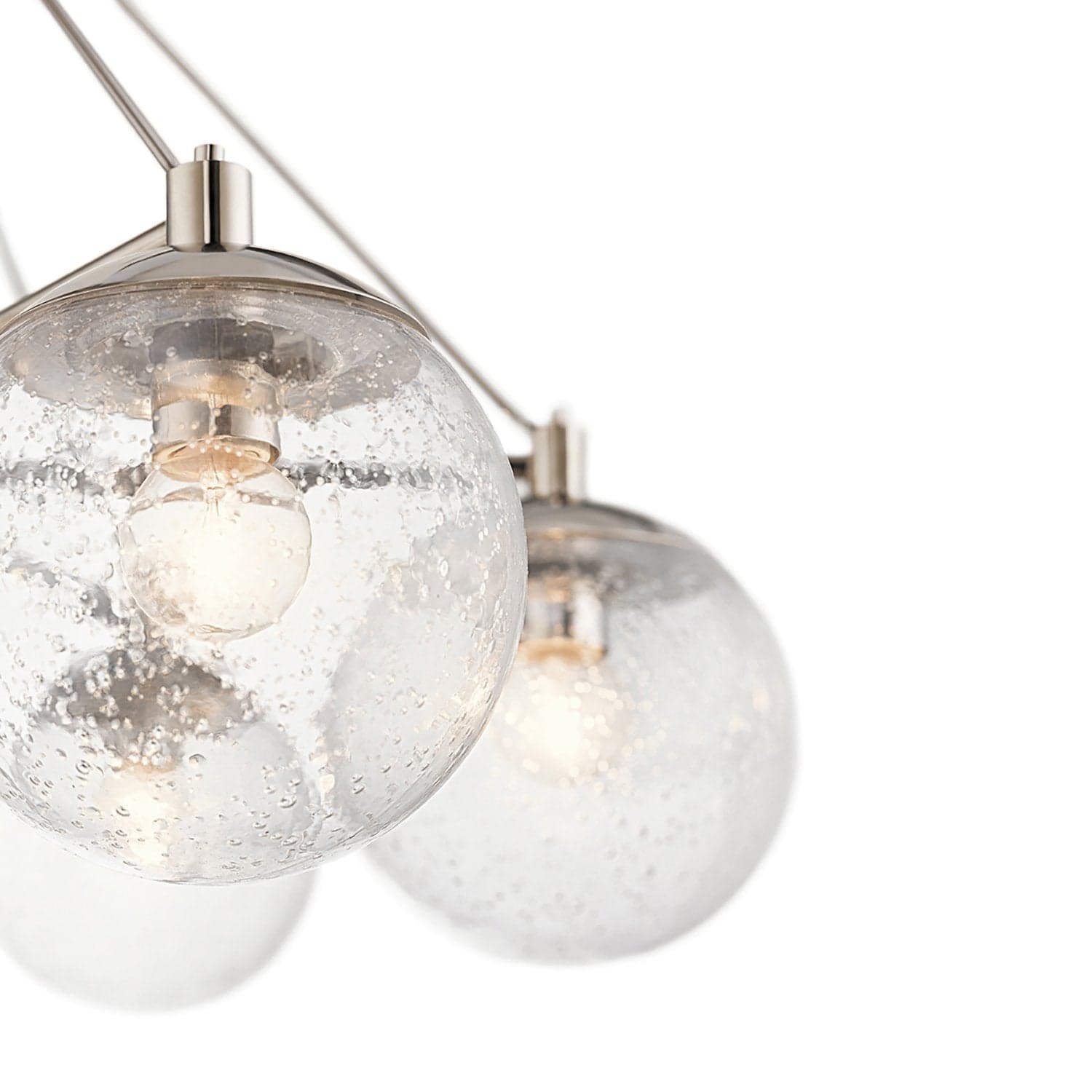 Lampadario Contemporaneo Marilyn Acciaio Nichel Lucido Vetro 6 Luci E27 in Lampadari LuceArt - Montecorvino Pugliano, commercioVirtuoso.it