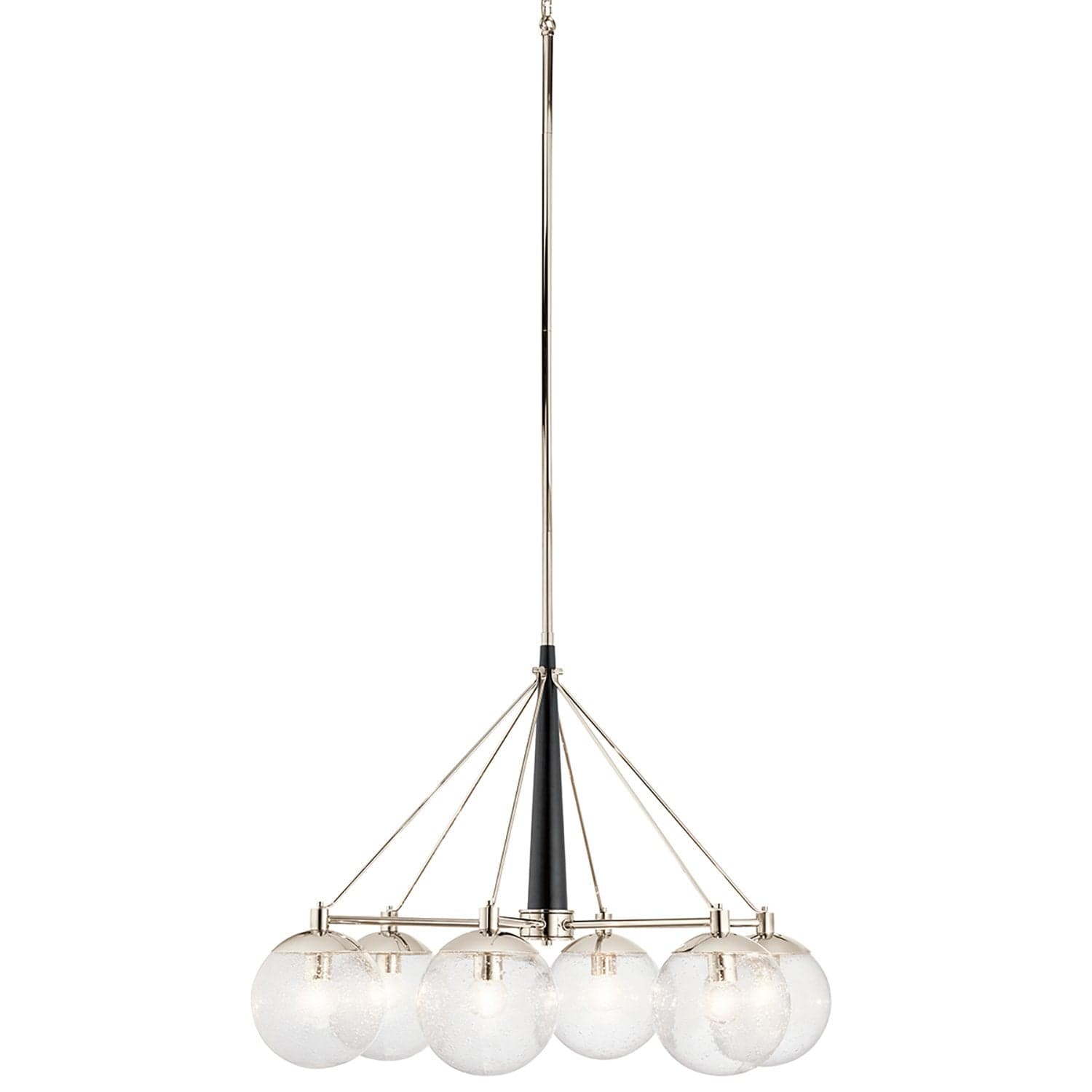 Lampadario Contemporaneo Marilyn Acciaio Nichel Lucido Vetro 6 Luci E27 in Lampadari LuceArt - Montecorvino Pugliano, commercioVirtuoso.it