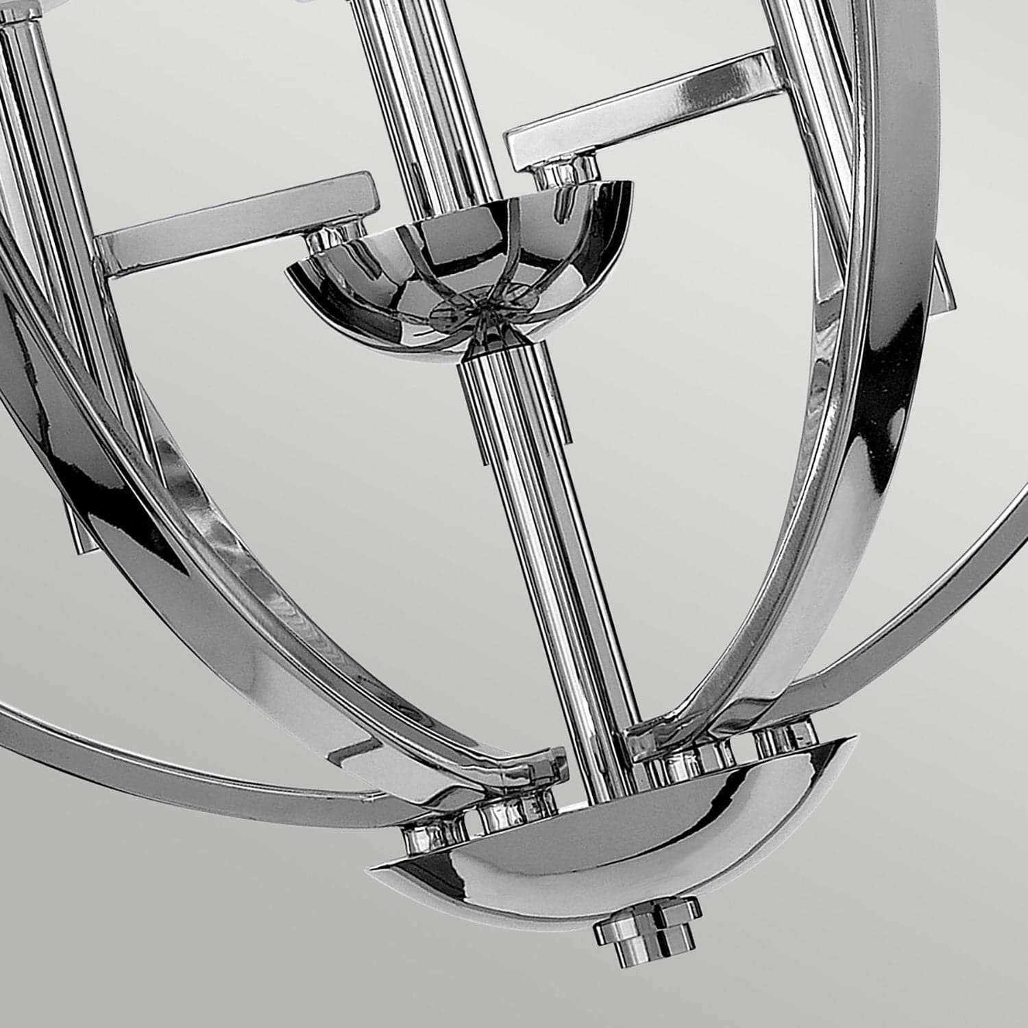 Lampadario Industrial Nordico Mondo Acciaio Cromo Lucido Vetro 3 Luci G9 3 Led in Lampade a sospensione LuceArt - Montecorvino Pugliano, commercioVirtuoso.it