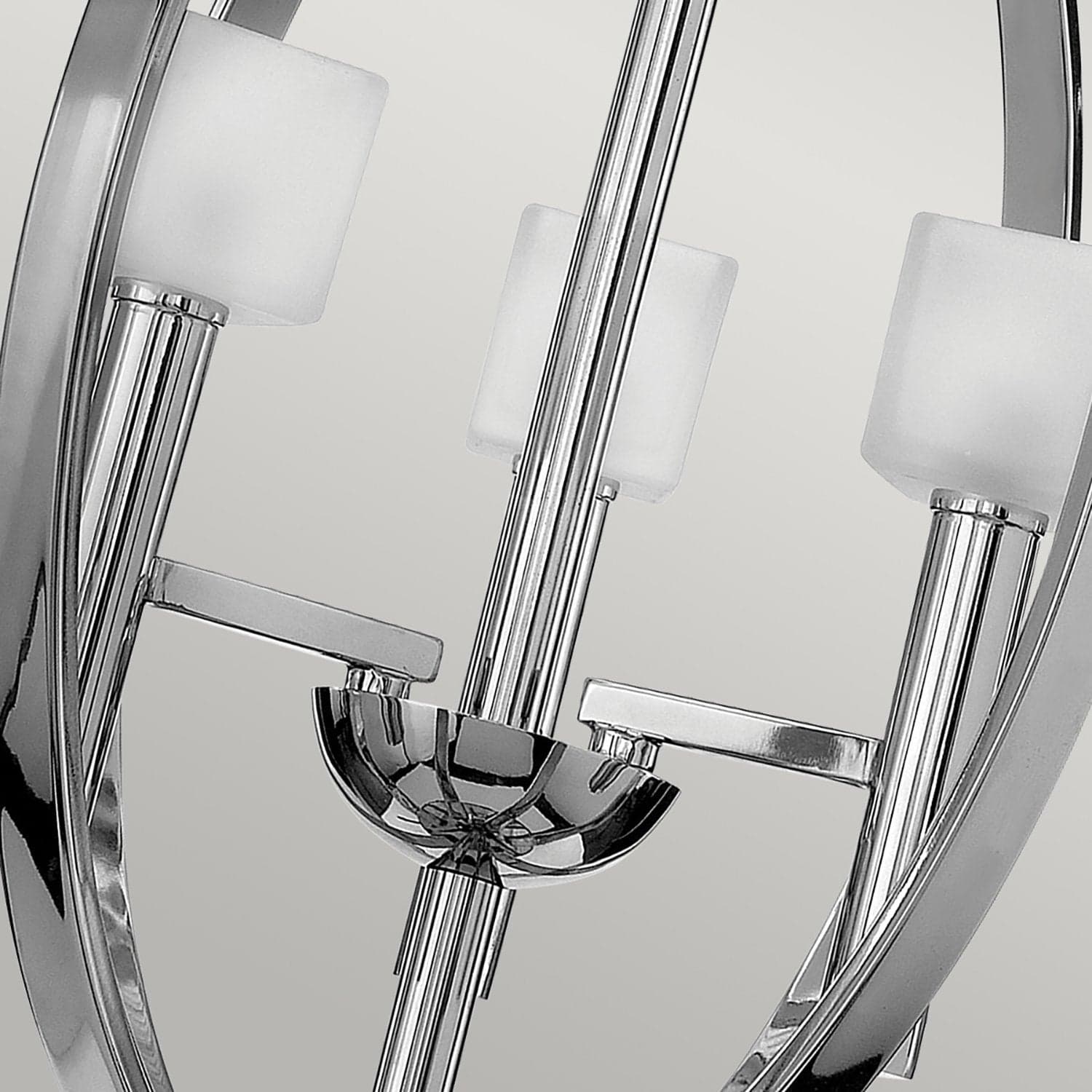 Lampadario Industrial Nordico Mondo Acciaio Cromo Lucido Vetro 3 Luci G9 3 Led in Lampade a sospensione LuceArt - Montecorvino Pugliano, commercioVirtuoso.it