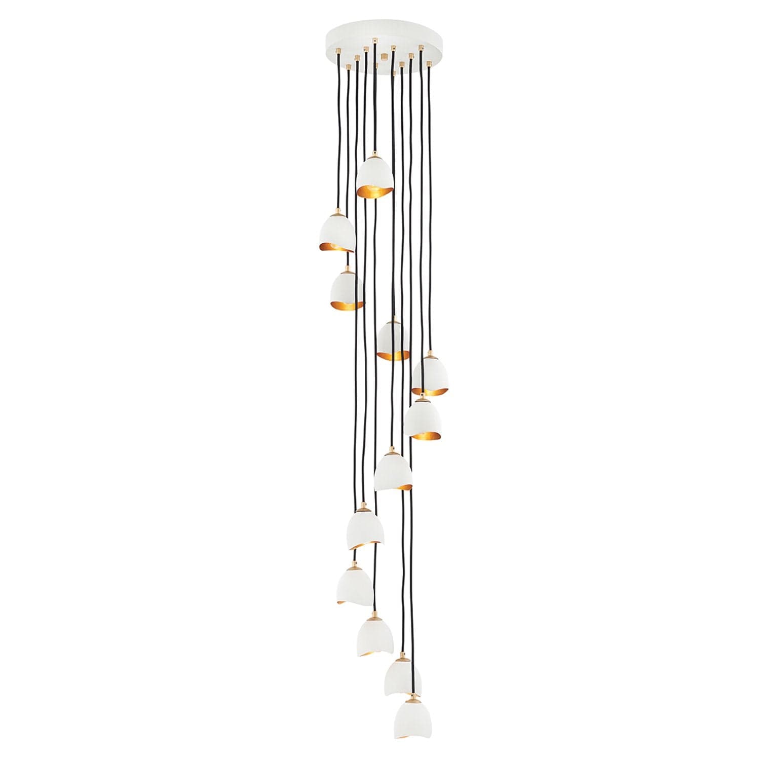 Lampadario Industrial Nordico Nula Acciaio 12 Luci E14 in Lampade a sospensione LuceArt - Montecorvino Pugliano, commercioVirtuoso.it