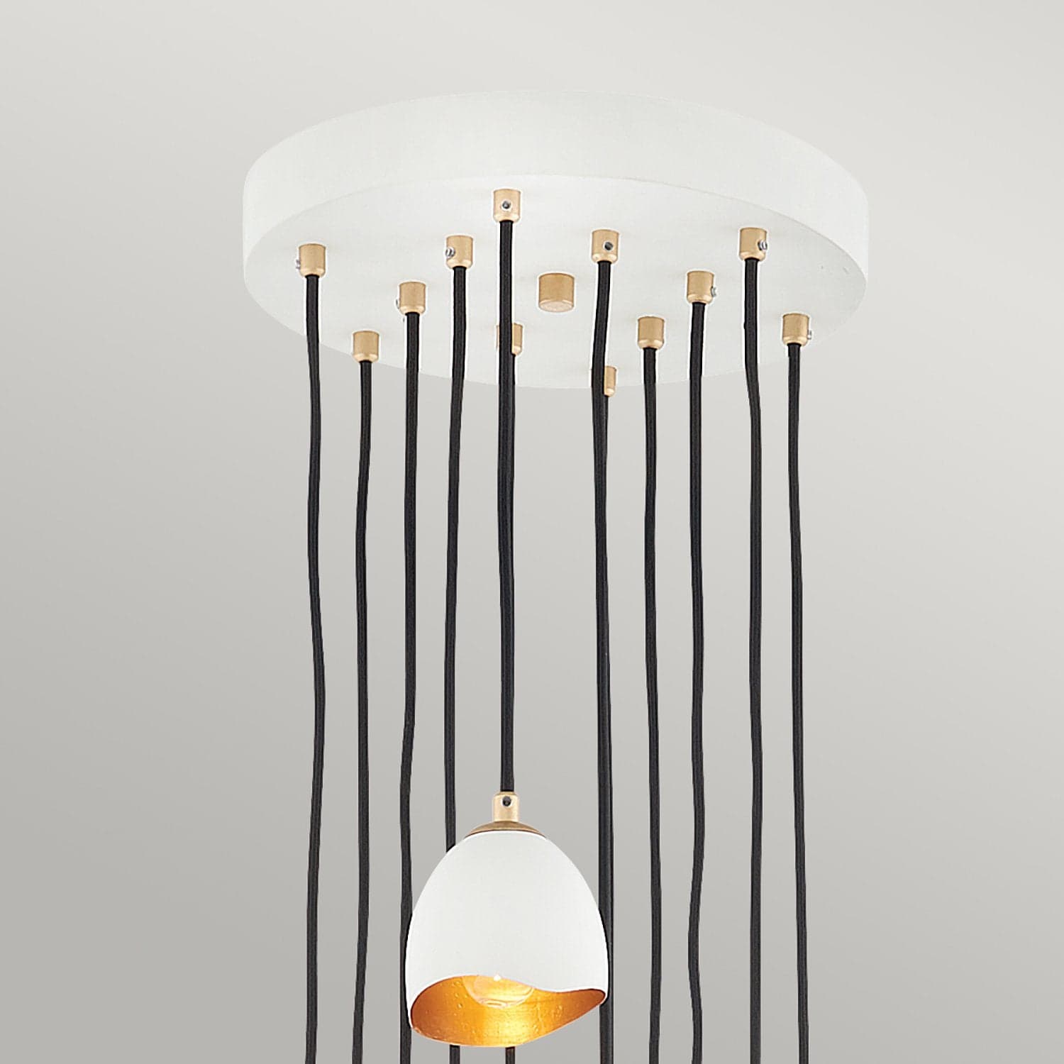 Lampadario Industrial Nordico Nula Acciaio 12 Luci E14 in Lampade a sospensione LuceArt - Montecorvino Pugliano, commercioVirtuoso.it
