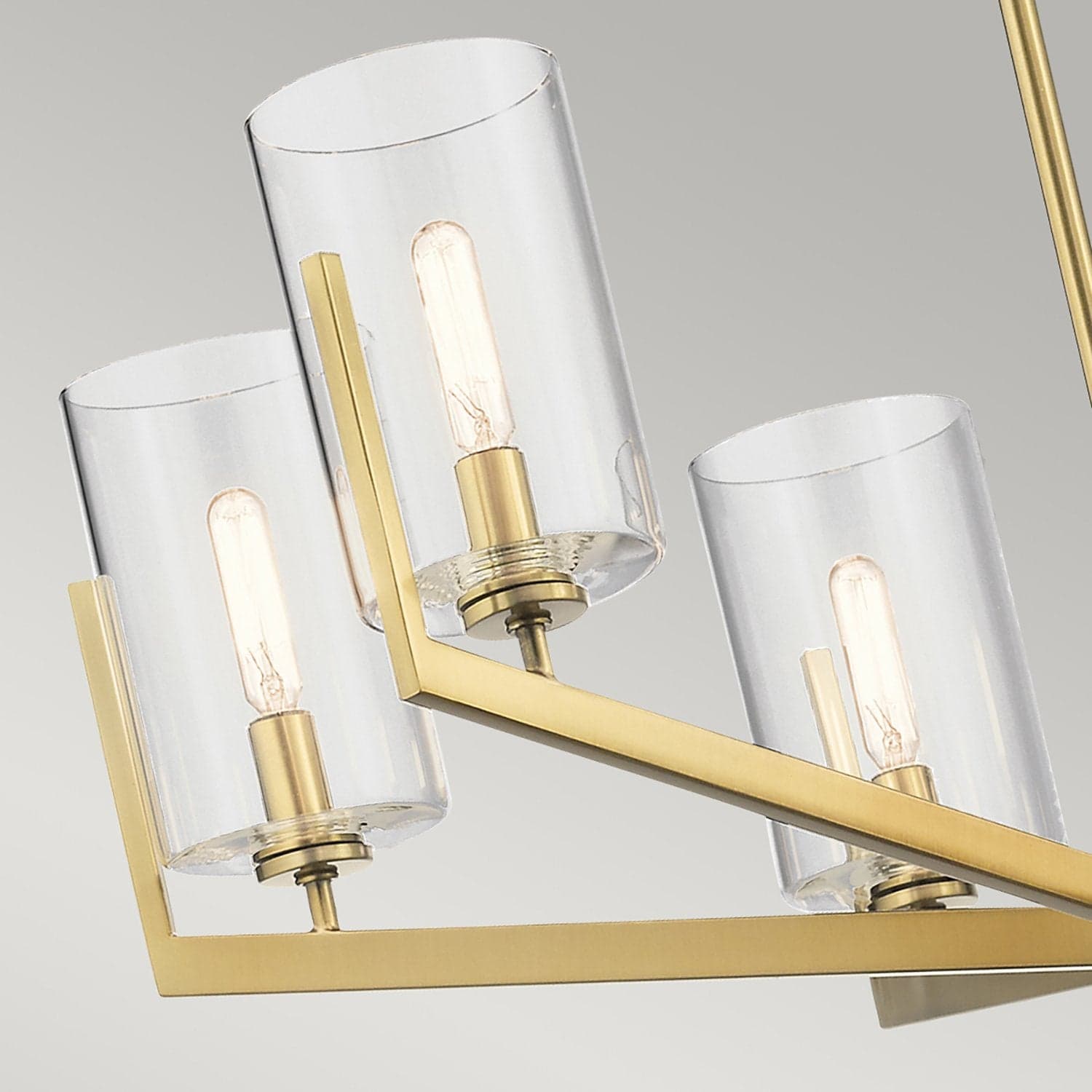 Lampadario Contemporaneo Nye Acciaio Ottone Naturale Spazzolato 6 Luci E14 in Lampade a sospensione LuceArt - Montecorvino Pugliano, commercioVirtuoso.it