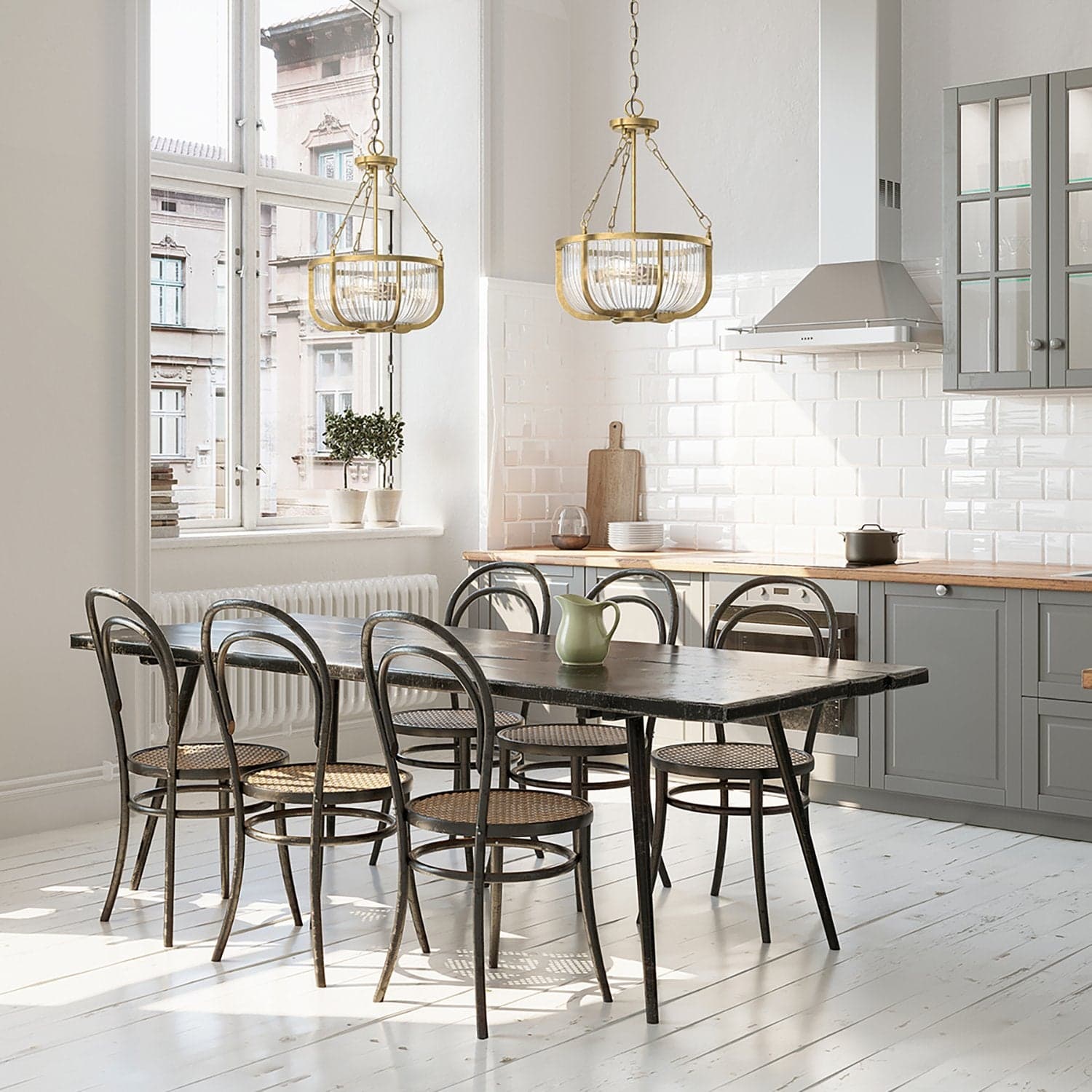 Lampadario Contemporaneo Roux Acciaio Ottone Naturale 3 Luci E27 in Lampade a sospensione LuceArt - Montecorvino Pugliano, commercioVirtuoso.it