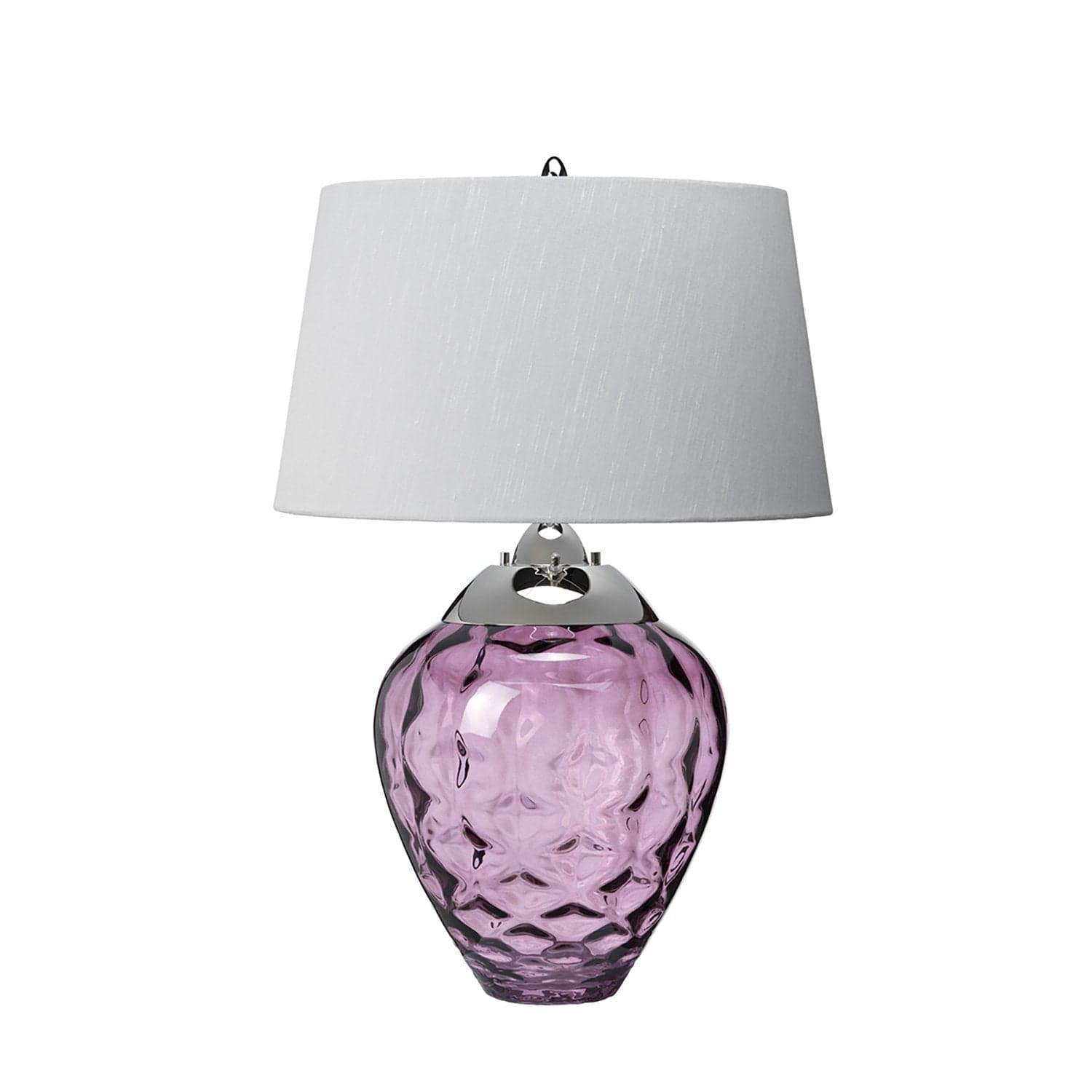 Lampada Da Scrivania Contemporanea Samara Acciaio Nichel Vetro Prugna 1 Luce E27 in Lampade da tavolo e abat-jour LuceArt - Montecorvino Pugliano, commercioVirtuoso.it