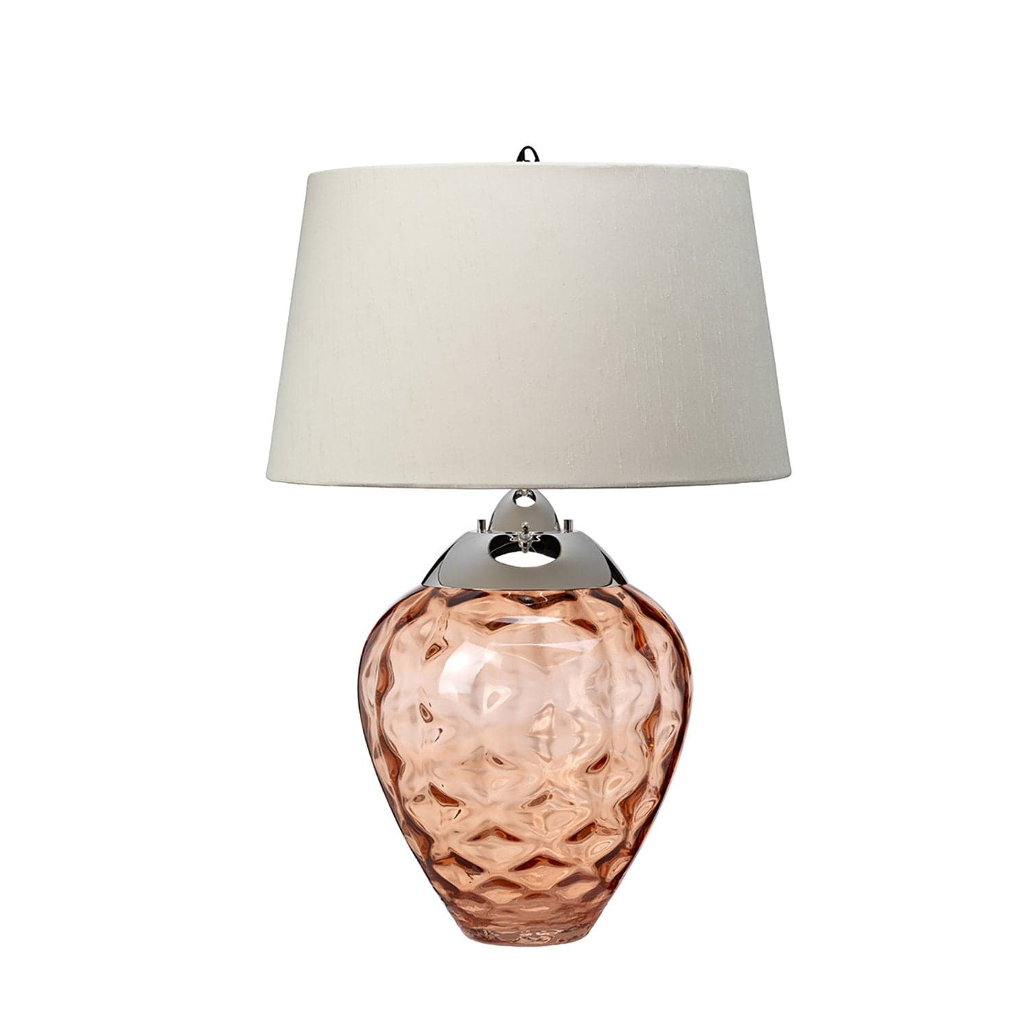 Lampada Da Scrivania Contemporanea Samara Acciaio Nichel Vetro Salmone Luce E27 in Lampade da tavolo e abat-jour LuceArt - Montecorvino Pugliano, commercioVirtuoso.it