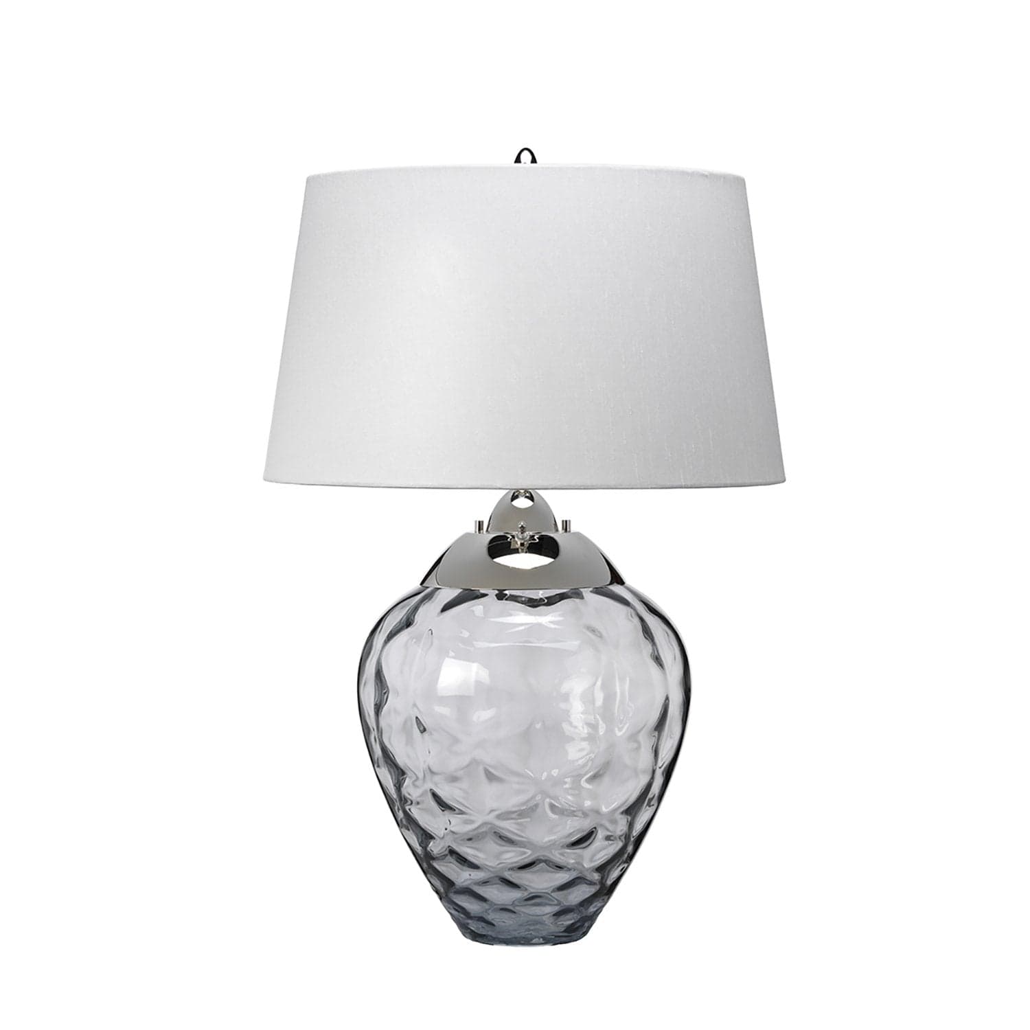 Lampada Da Scrivania Contemporanea Samara Acciaio Nichel Vetro Fumè 1 Luce E27 in Lampade da tavolo e abat-jour LuceArt - Montecorvino Pugliano, commercioVirtuoso.it