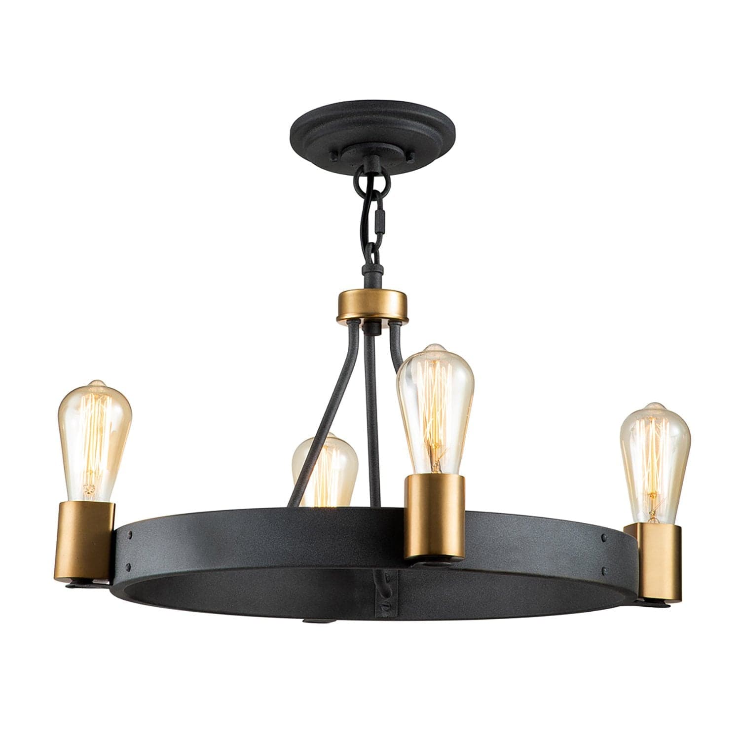 Lampadario Industrial Nordico Silas Acciaio Zinco Antico Ottone 4 Luci E27 in Lampade a sospensione LuceArt - Montecorvino Pugliano, commercioVirtuoso.it