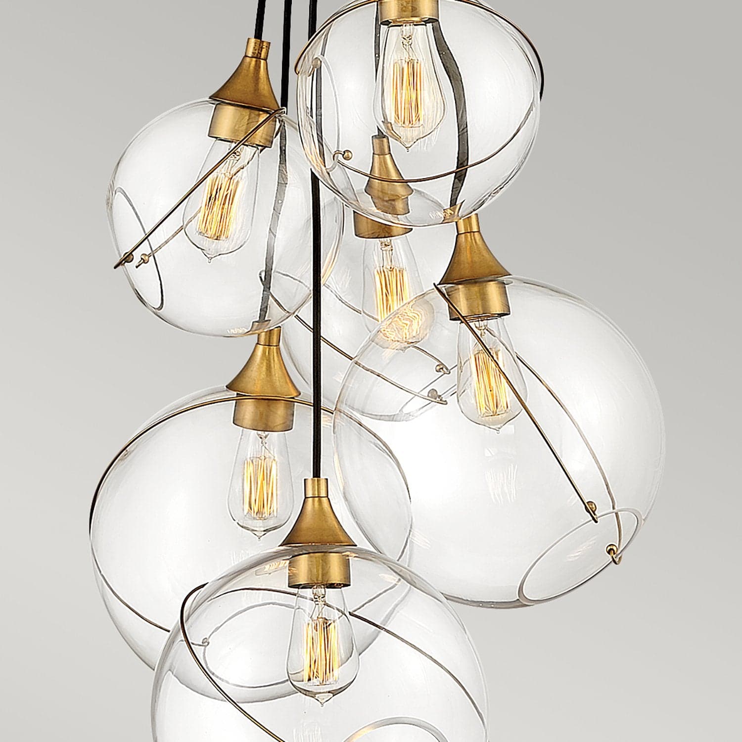 Lampadario Industrial Nordico Skye Acciaio Ottone Antico 6 Luci E27 in Lampadari LuceArt - Montecorvino Pugliano, commercioVirtuoso.it