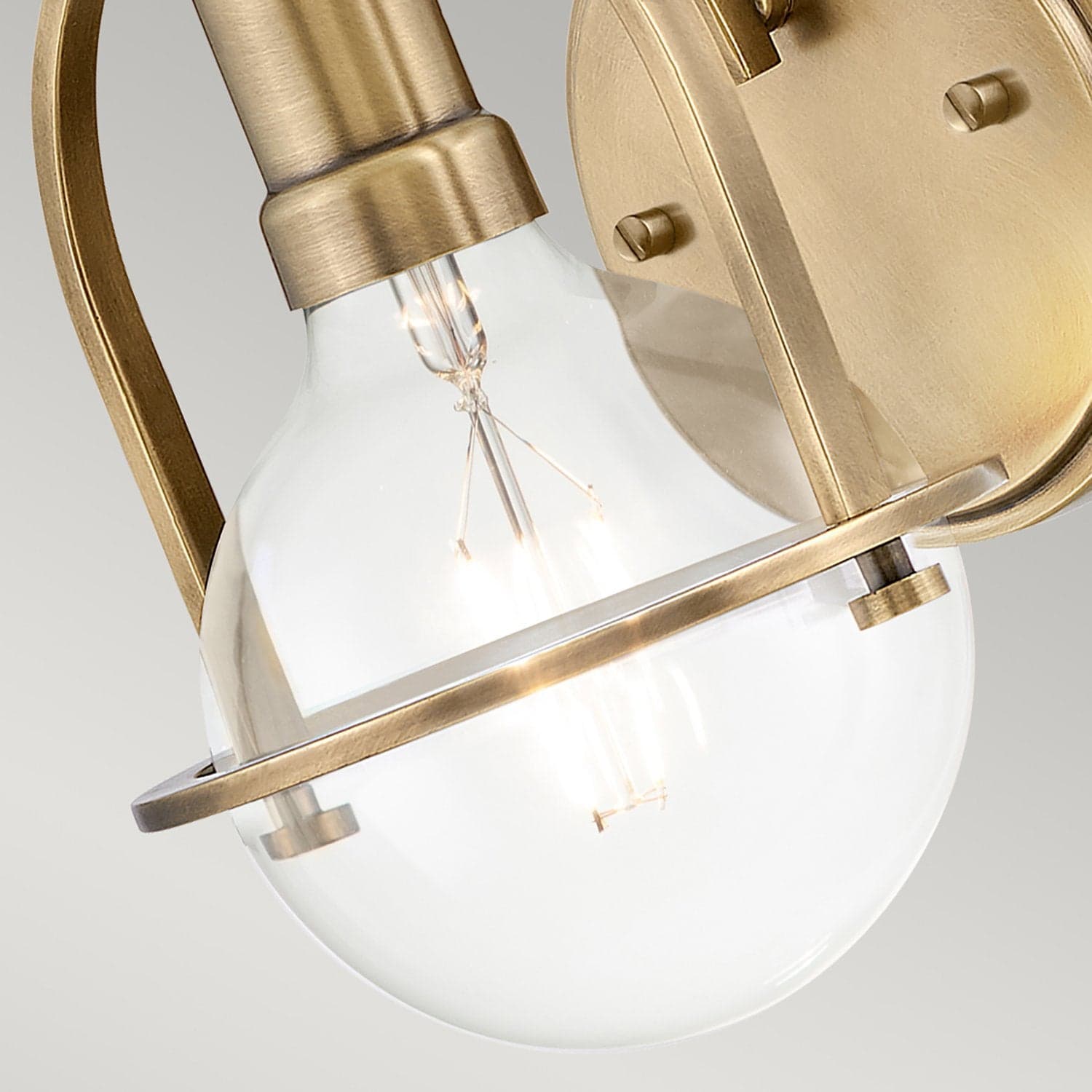 Applique Industrial Nordico Somerset Acciaio Ottone Antico Vetro 1 Luce E27 in Applique LuceArt - Montecorvino Pugliano, commercioVirtuoso.it