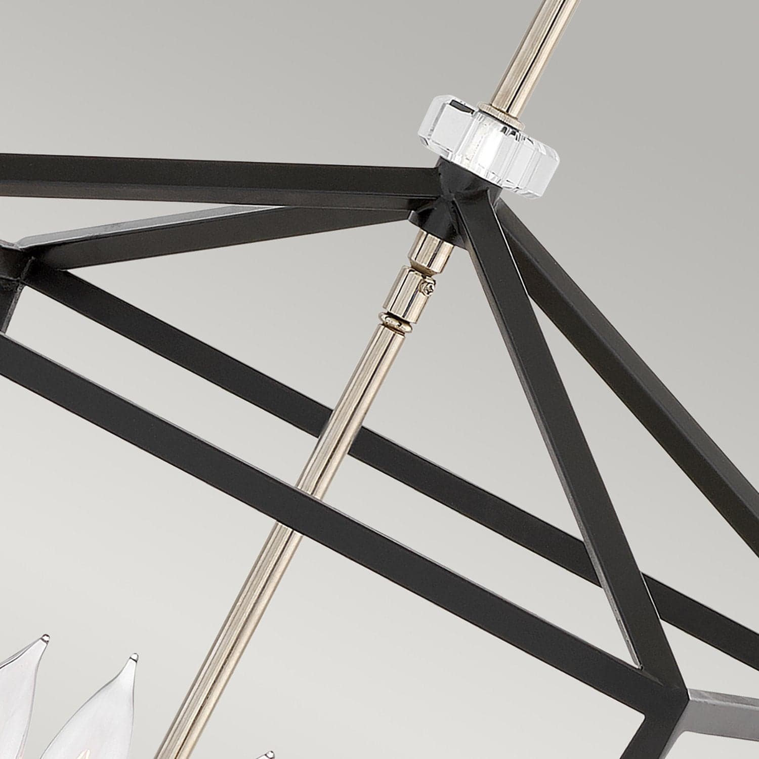 Lampadario Industrial Nordico Stinson Acciaio Nero Nichel Lucido 4 Luci E14 in Lampade a sospensione LuceArt - Montecorvino Pugliano, commercioVirtuoso.it