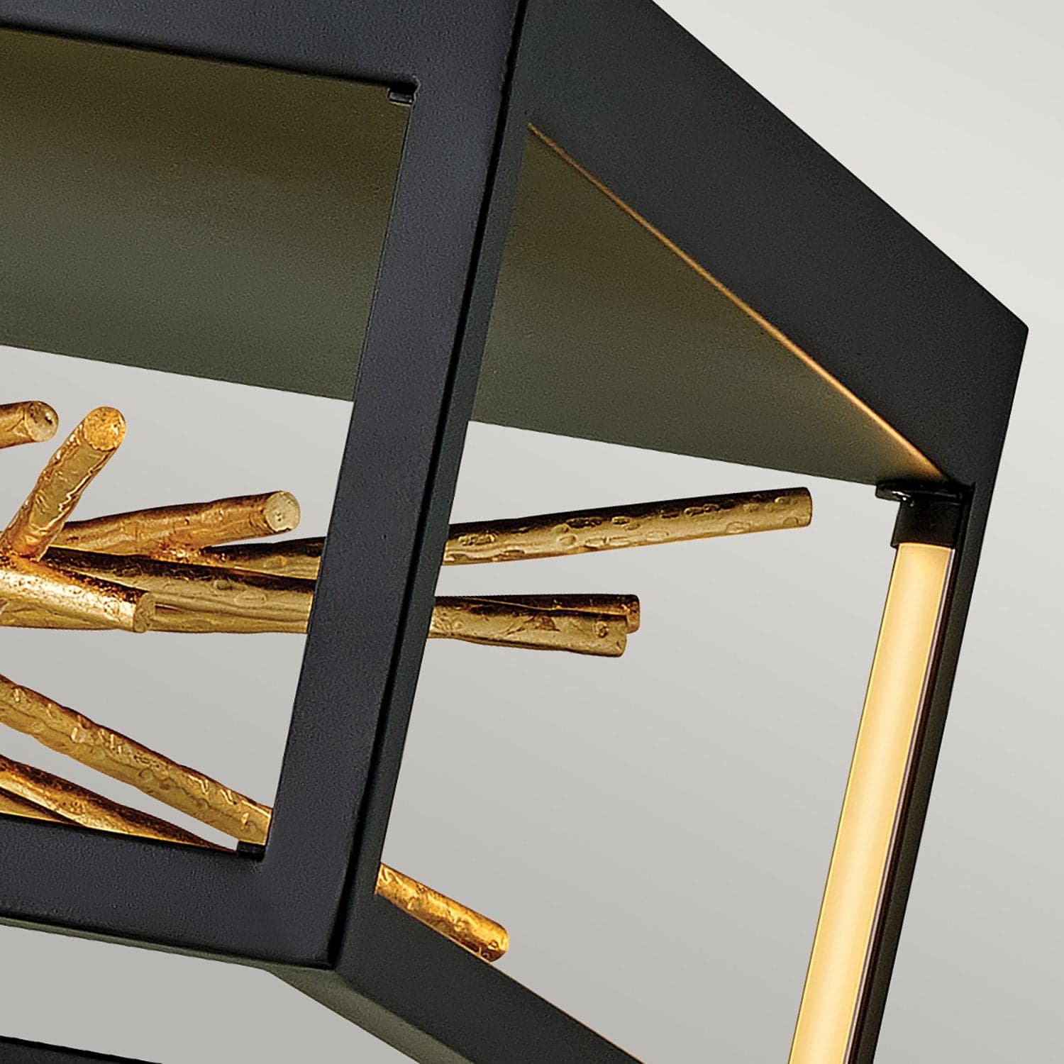 Plafoniera Industrial Nordica Styx Acciaio Nero Oro Led Integrato 8W 3000K 931Lm in Plafoniere LuceArt - Montecorvino Pugliano, commercioVirtuoso.it