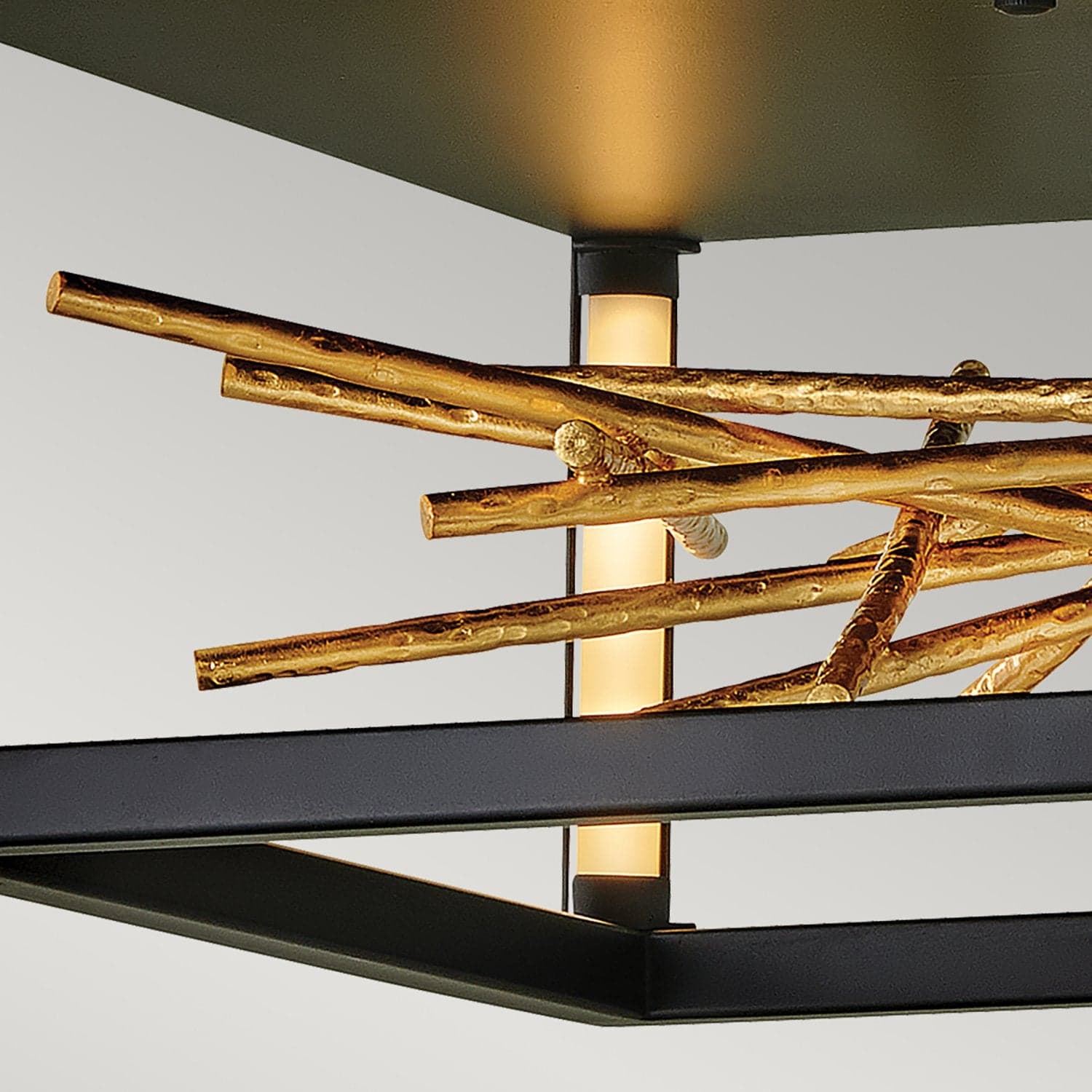 Plafoniera Industrial Nordica Styx Acciaio Nero Oro Led Integrato 8W 3000K 931Lm in Plafoniere LuceArt - Montecorvino Pugliano, commercioVirtuoso.it