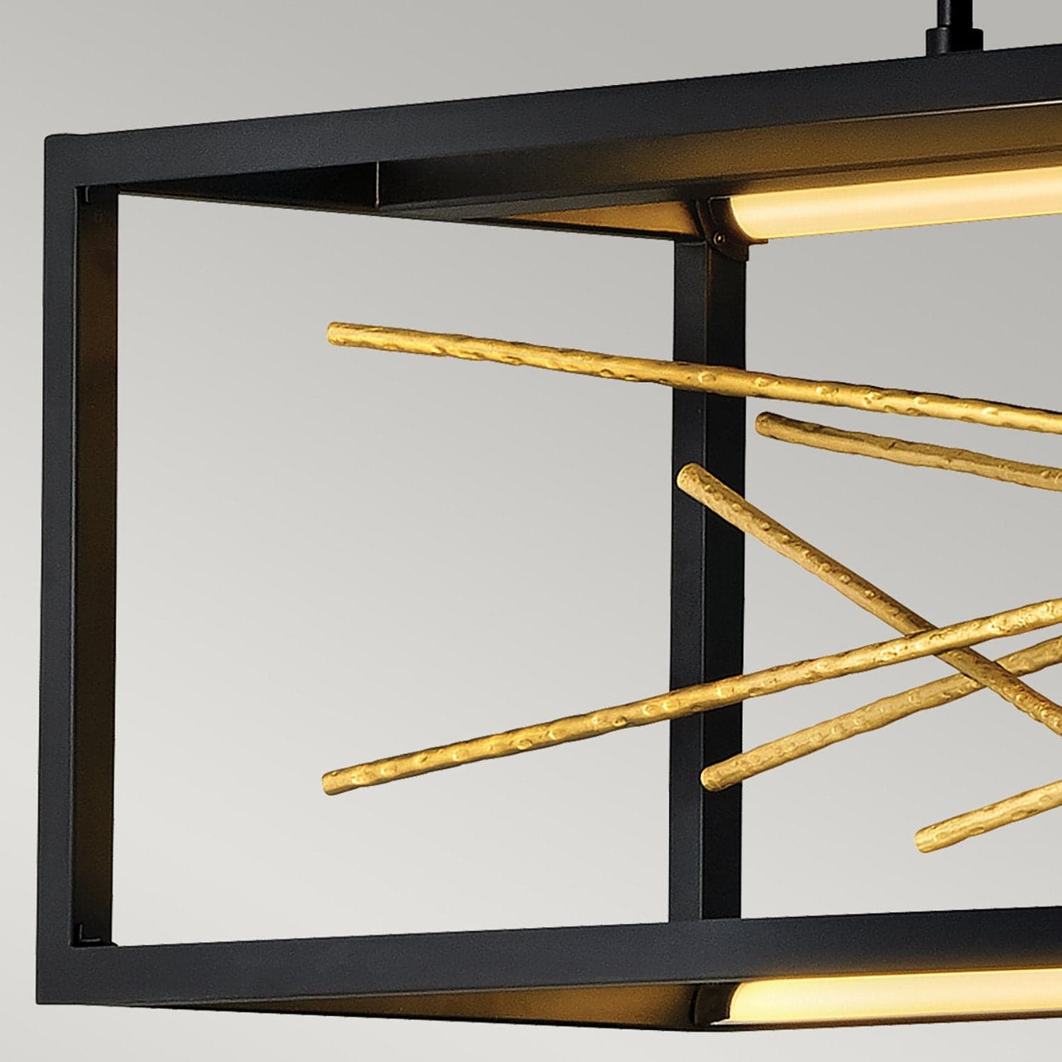 Lampadario Industrial Nordico Styx Acciaio Nero Oro Led Integrato 55W 3000K in Lampadari LuceArt - Montecorvino Pugliano, commercioVirtuoso.it